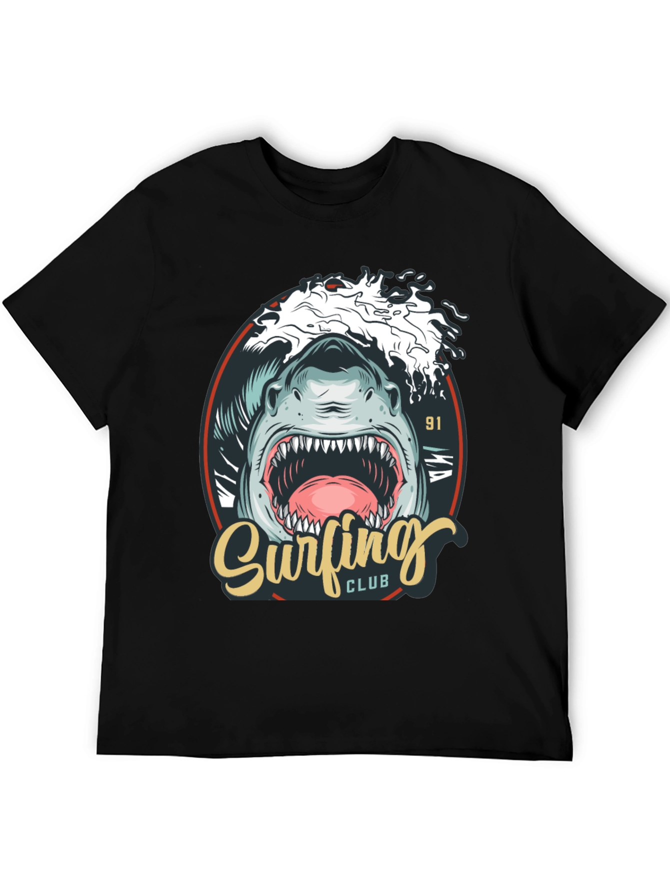 Surfing Club Shark Graphic T-Shirt