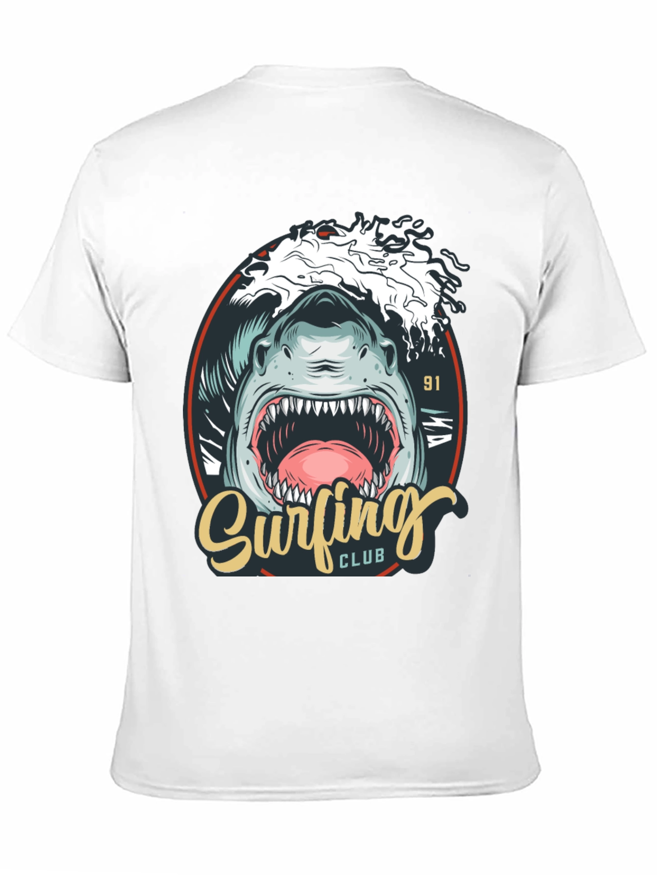 Surfing Club Shark Graphic T-Shirt