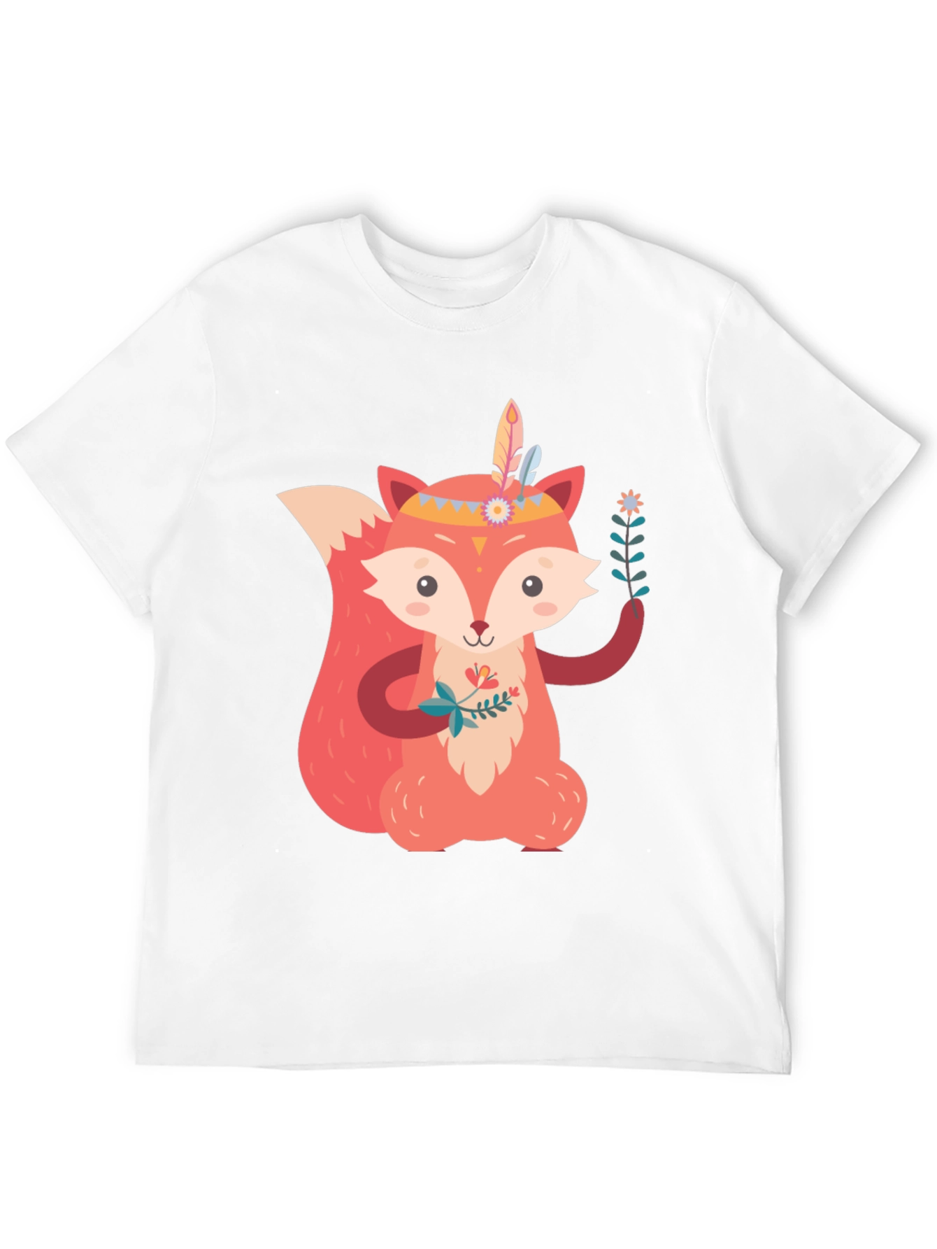 Cute Fox Graphic Tee - Unisex Black T-Shirt