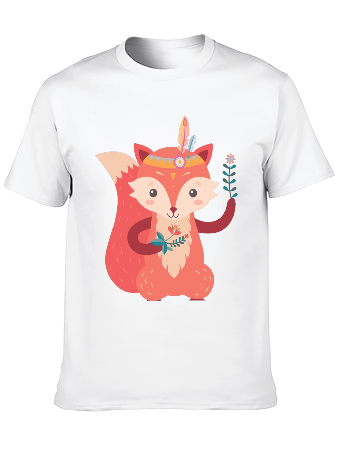 Cute Fox Graphic Tee - Unisex Black T-Shirt