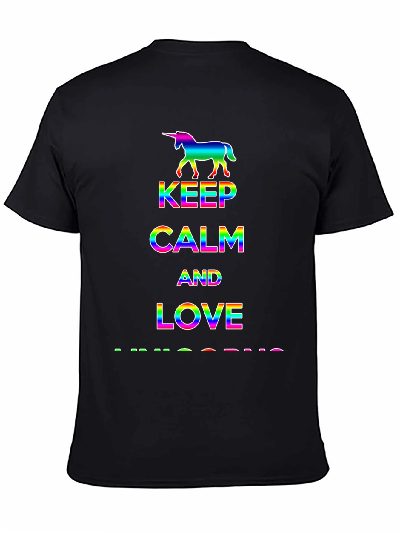 Rainbow Unicorn Keep Calm Love T-Shirt