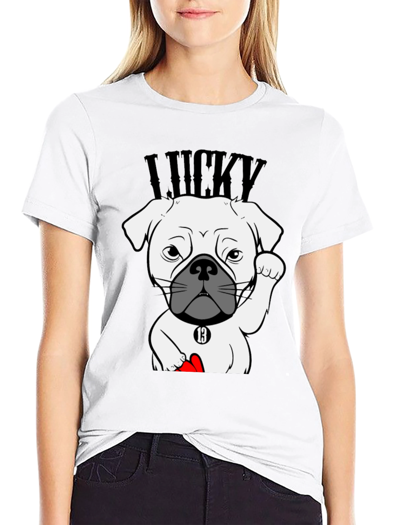 Lucky Dog Graphic Tee - Unisex Cotton T-Shirt