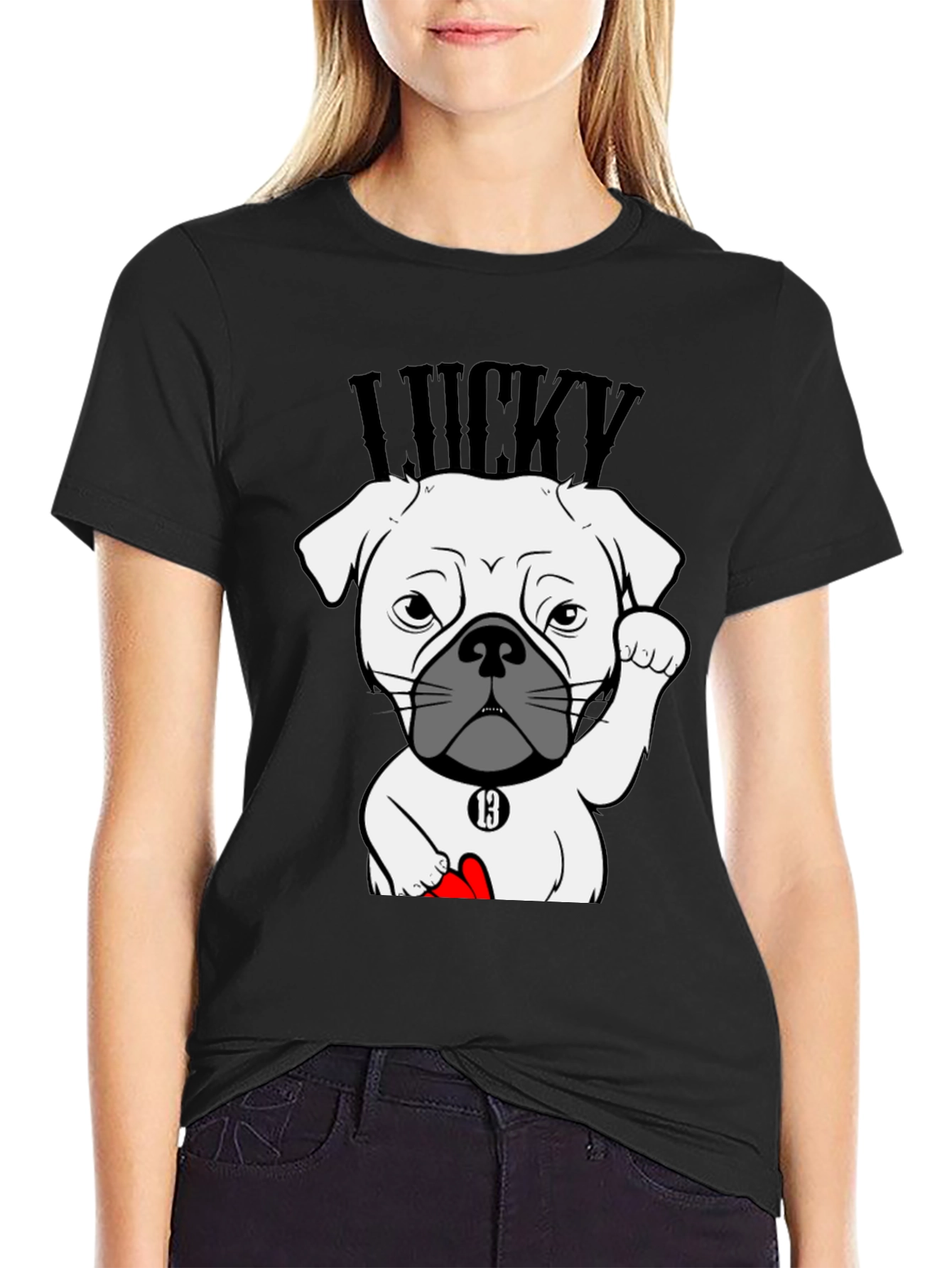 Lucky Dog Graphic Tee - Unisex Cotton T-Shirt