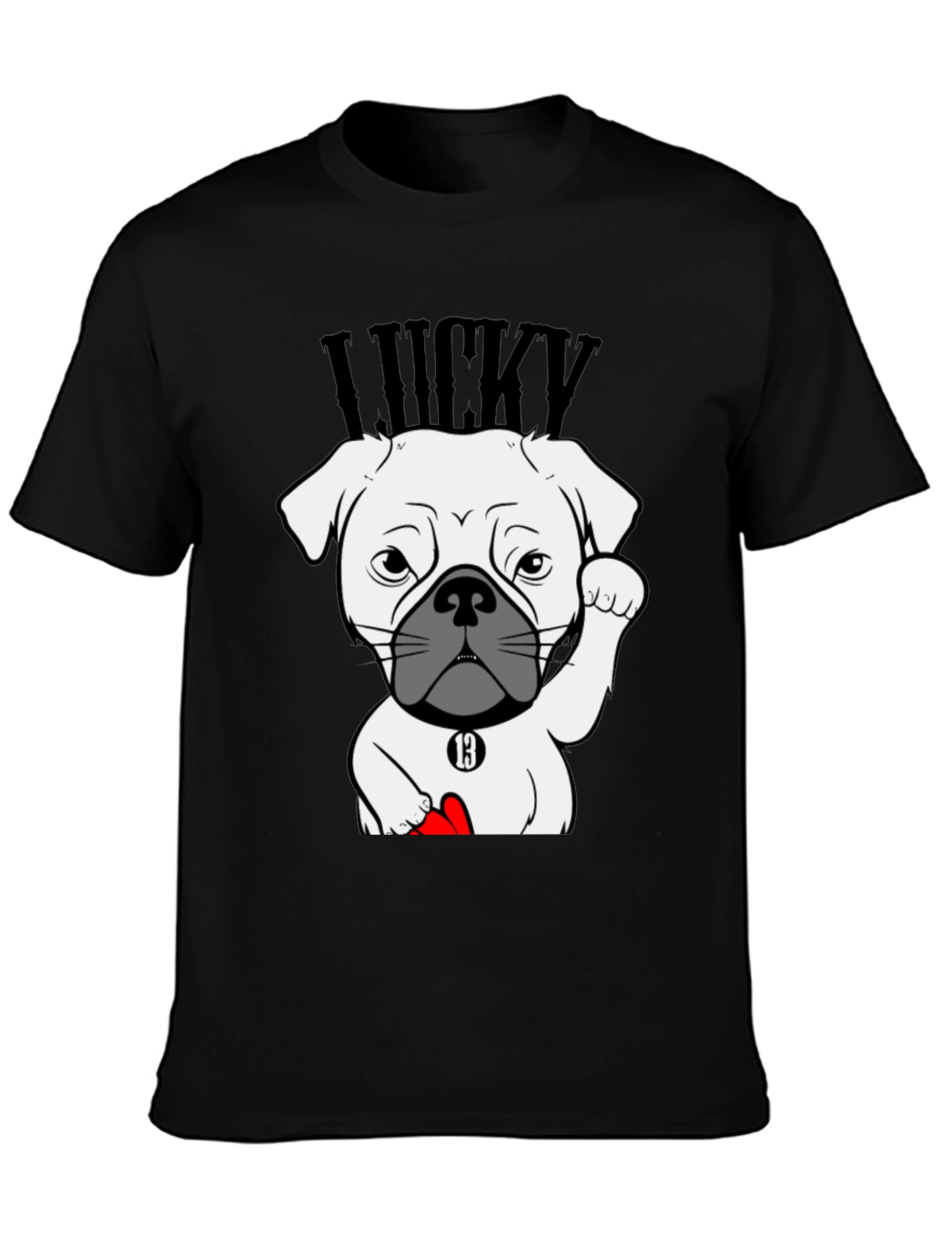 Lucky Dog Graphic Tee - Unisex Cotton T-Shirt