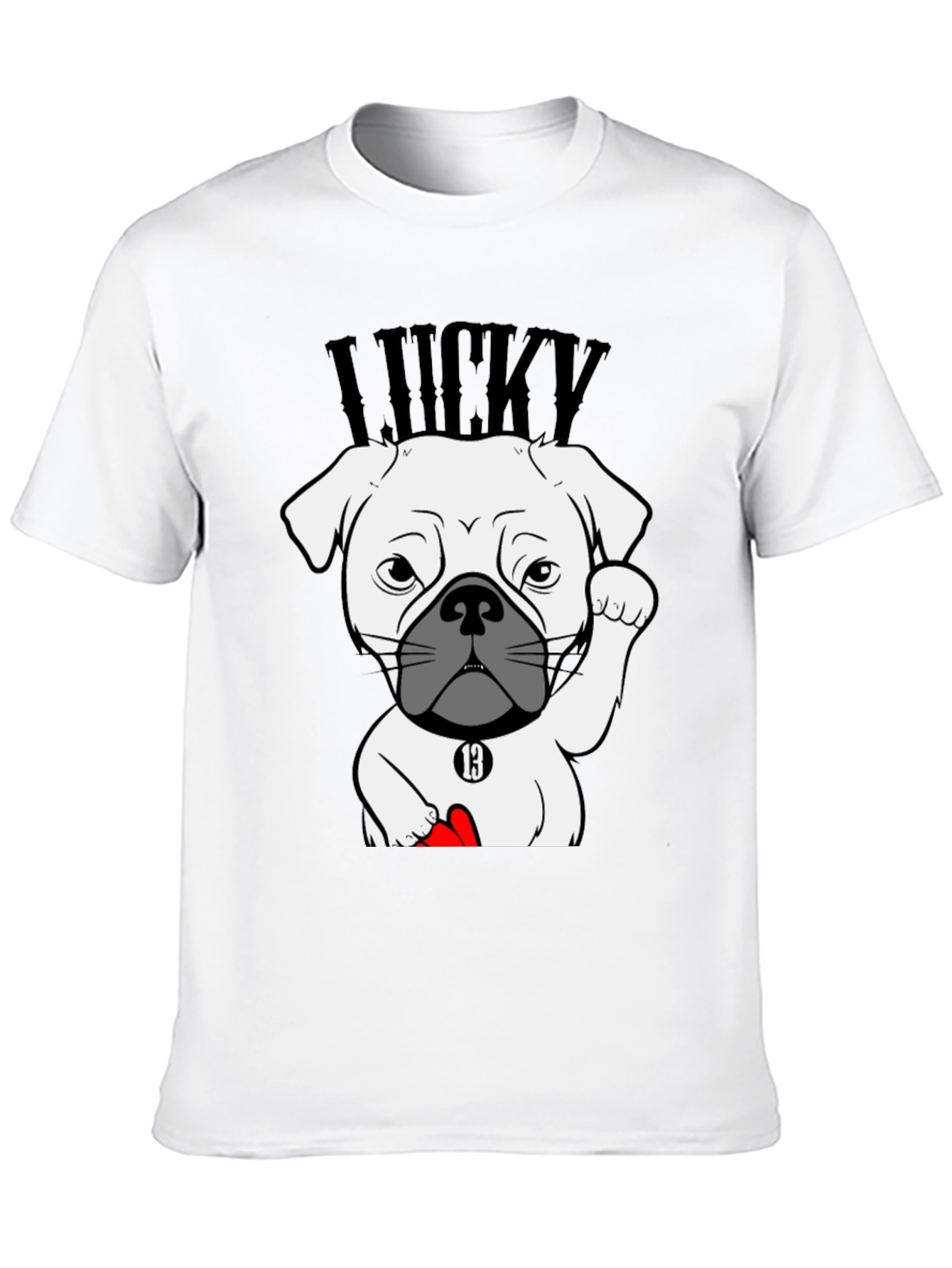 Lucky Dog Graphic Tee - Unisex Cotton T-Shirt