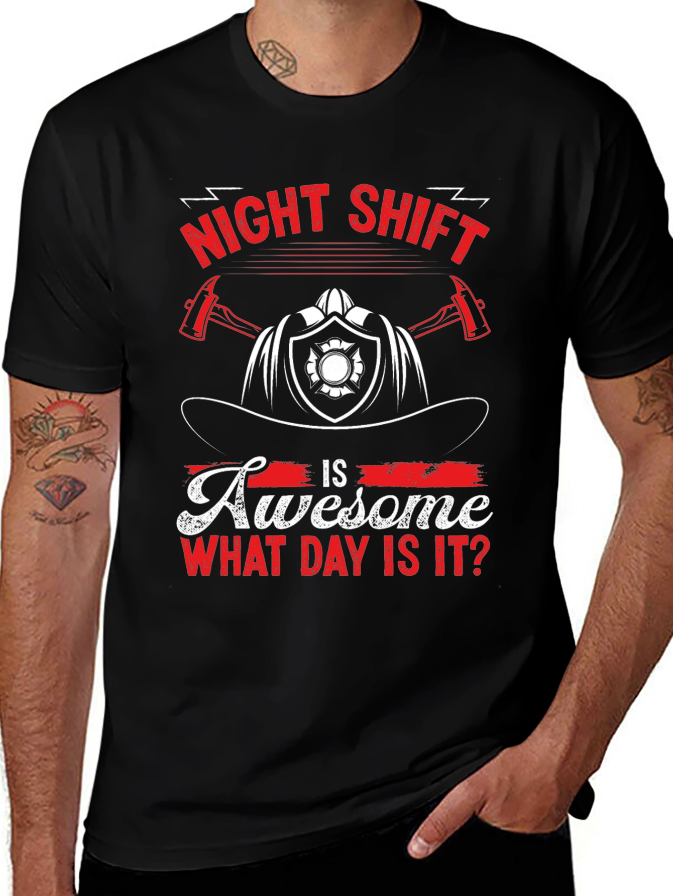 Night Shift Firefighter Graphic Tee