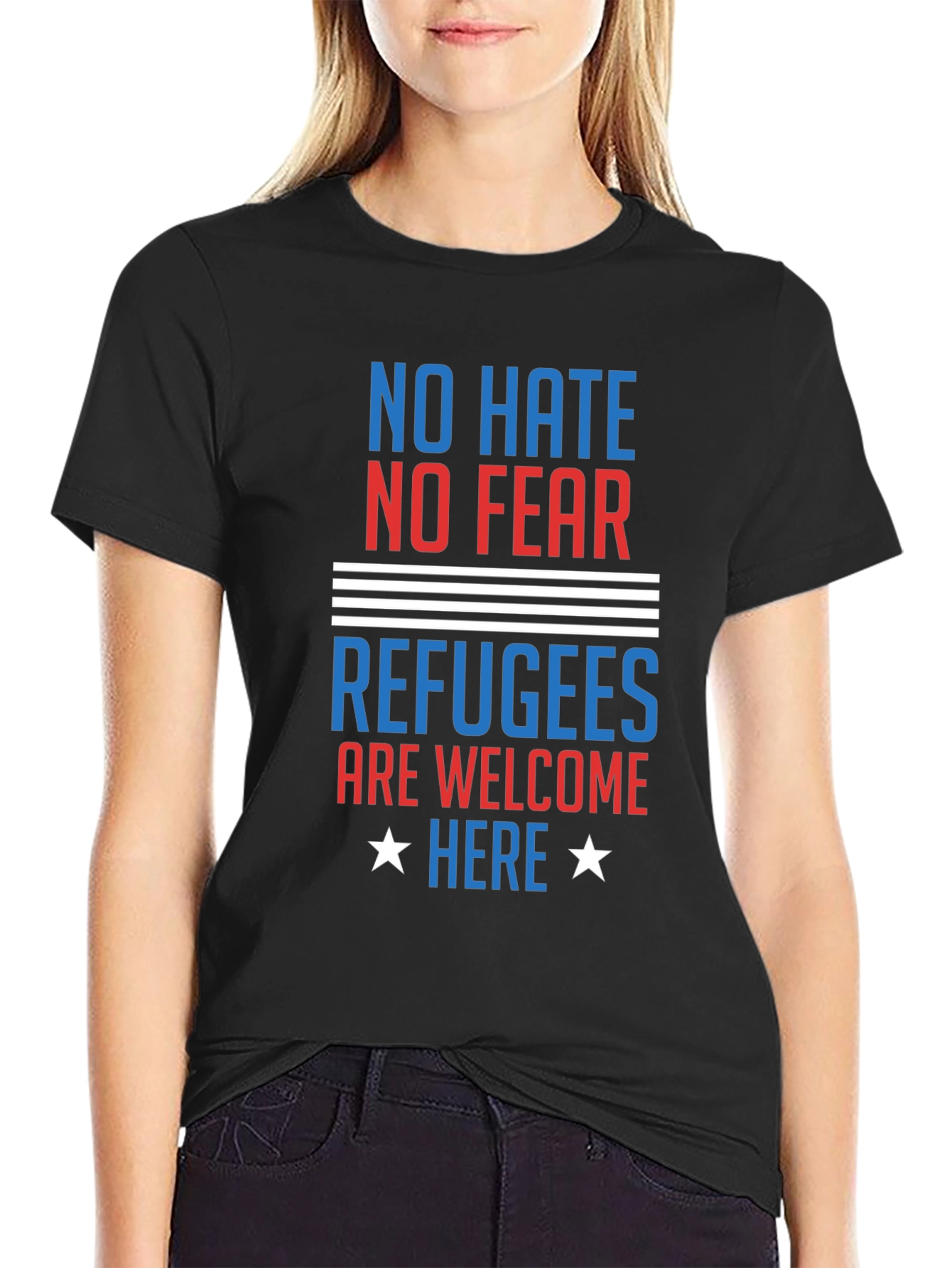 No Hate No Fear Refugees Welcome T-Shirt