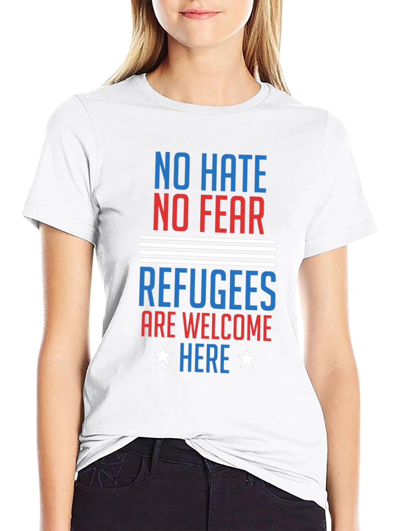 No Hate No Fear Refugees Welcome T-Shirt