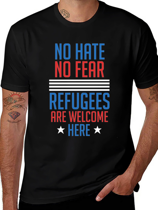 No Hate No Fear Refugees Welcome T-Shirt