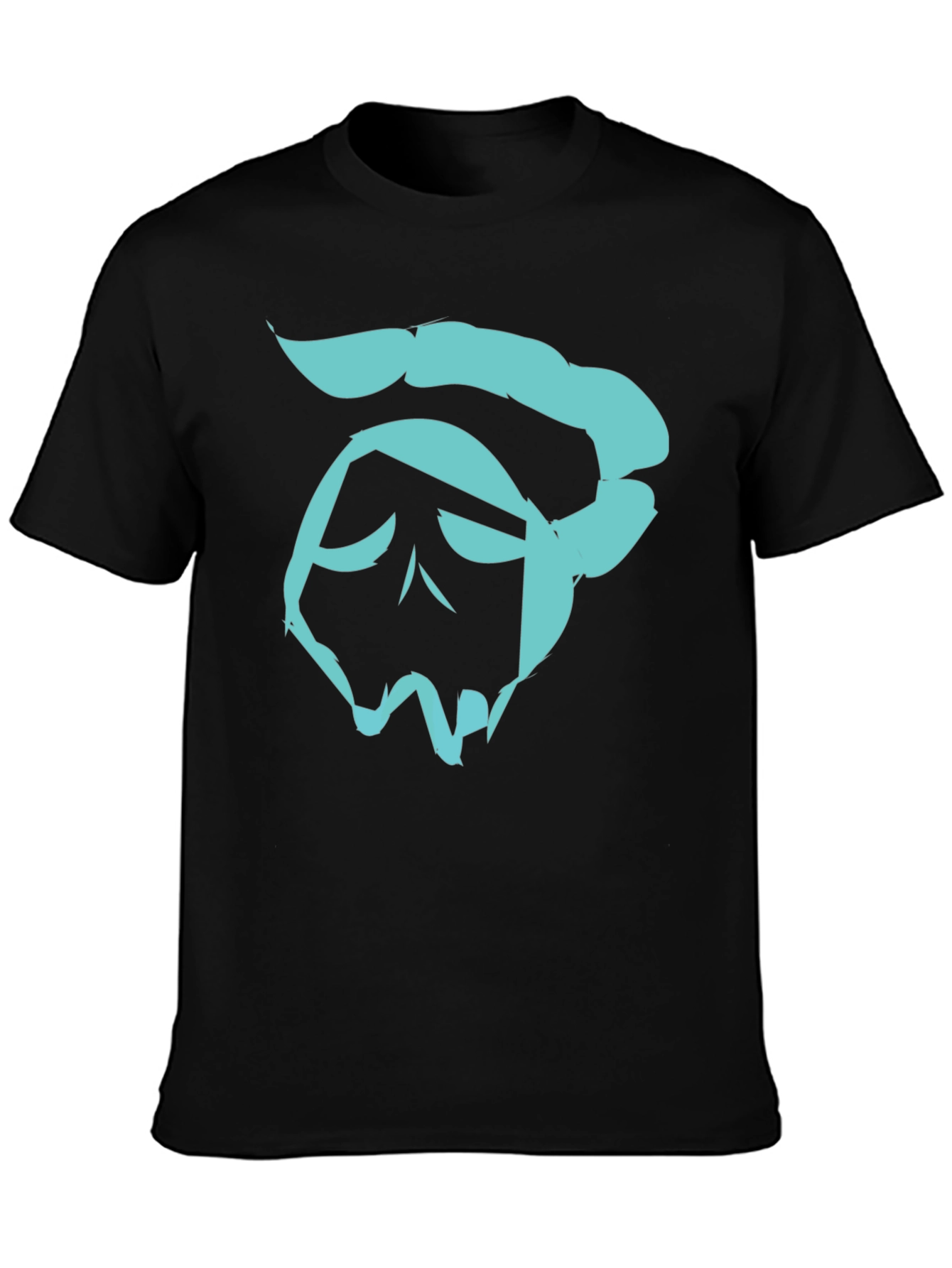 Stylized Skull Graphic Tee - Mens Black T-Shirt