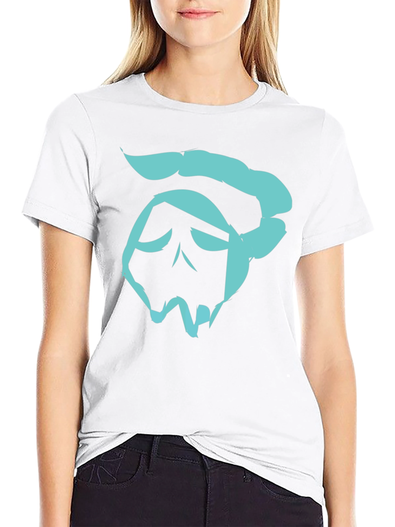 Stylized Skull Graphic Tee - Mens Black T-Shirt