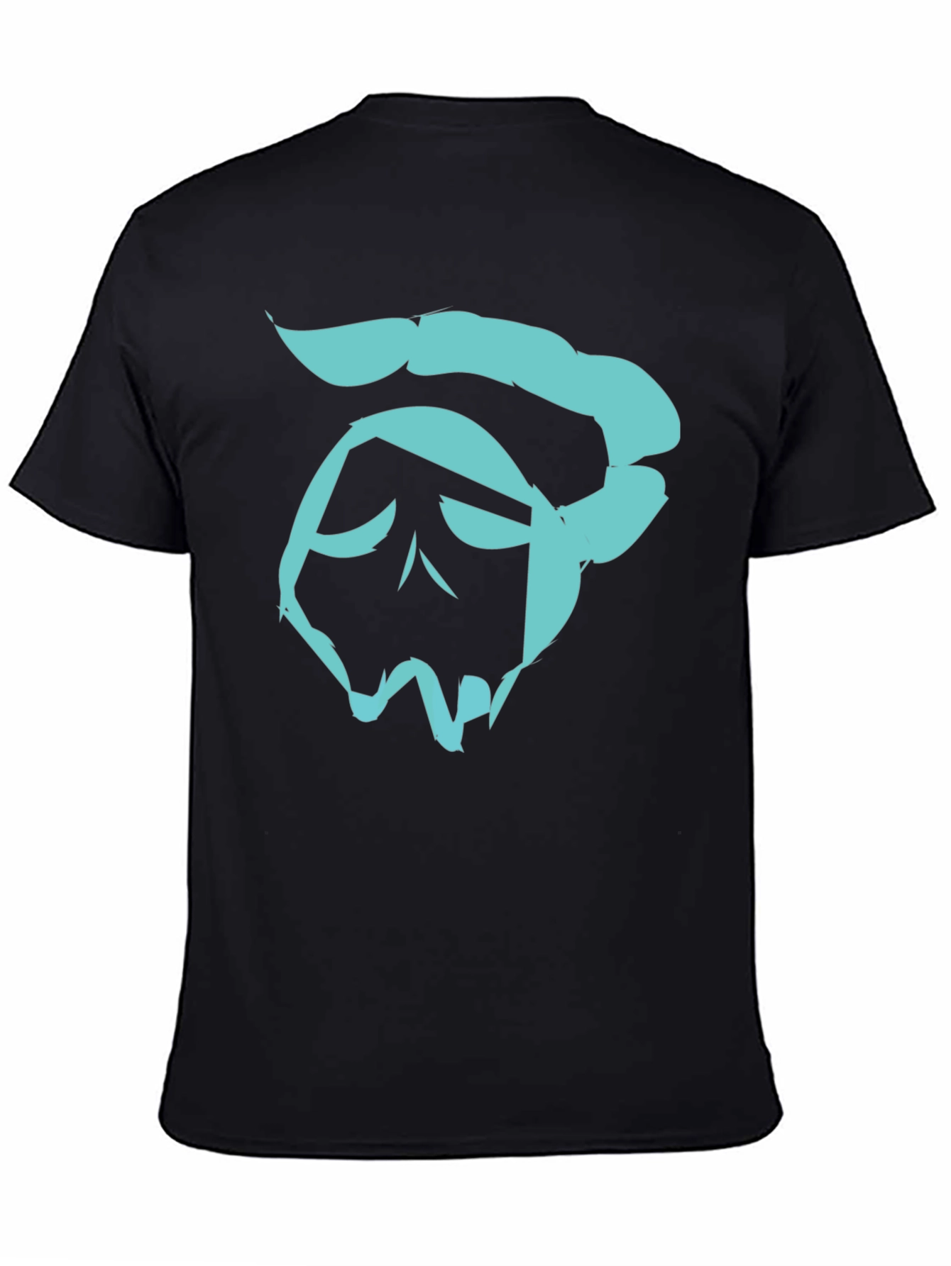 Stylized Skull Graphic Tee - Mens Black T-Shirt