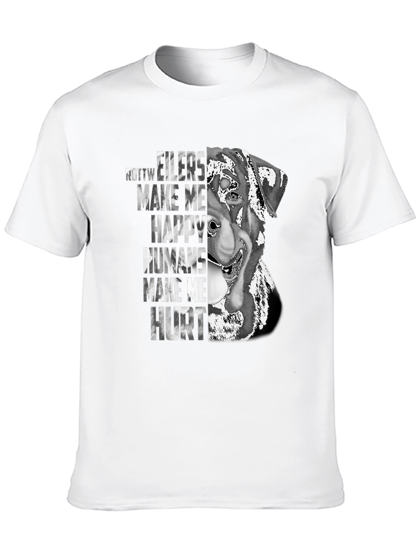 Rottweiler Make Me Happy Graphic T-Shirt
