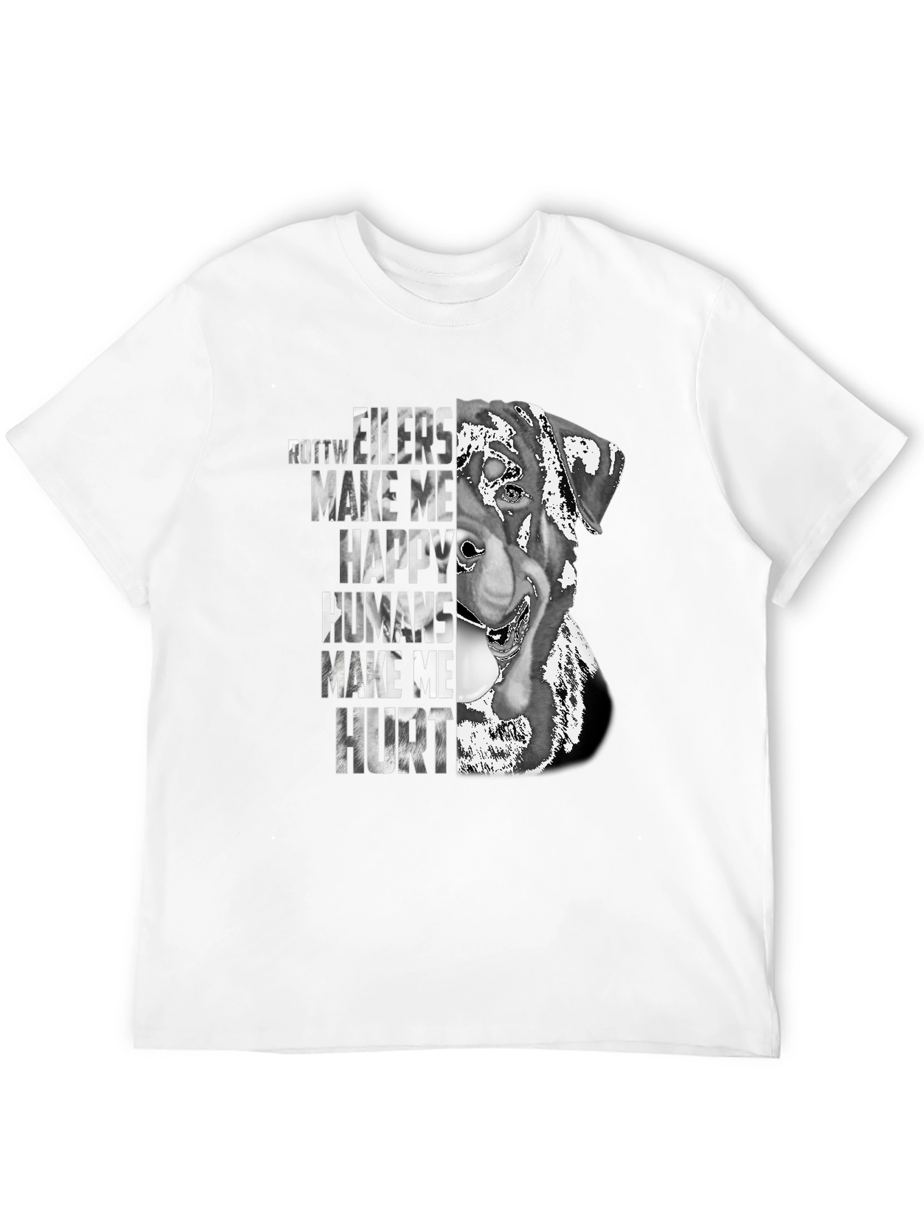Rottweiler Make Me Happy Graphic T-Shirt