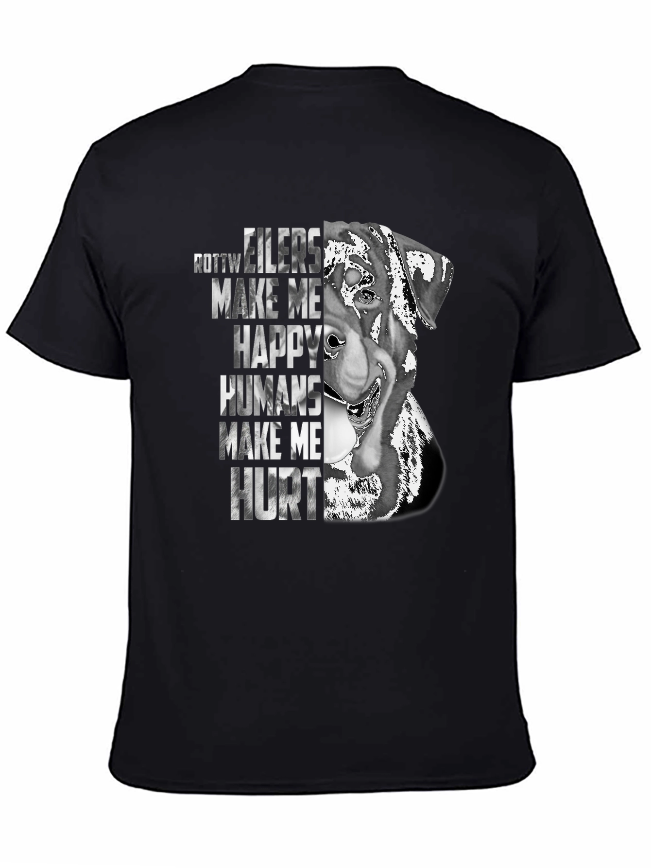 Rottweiler Make Me Happy Graphic T-Shirt