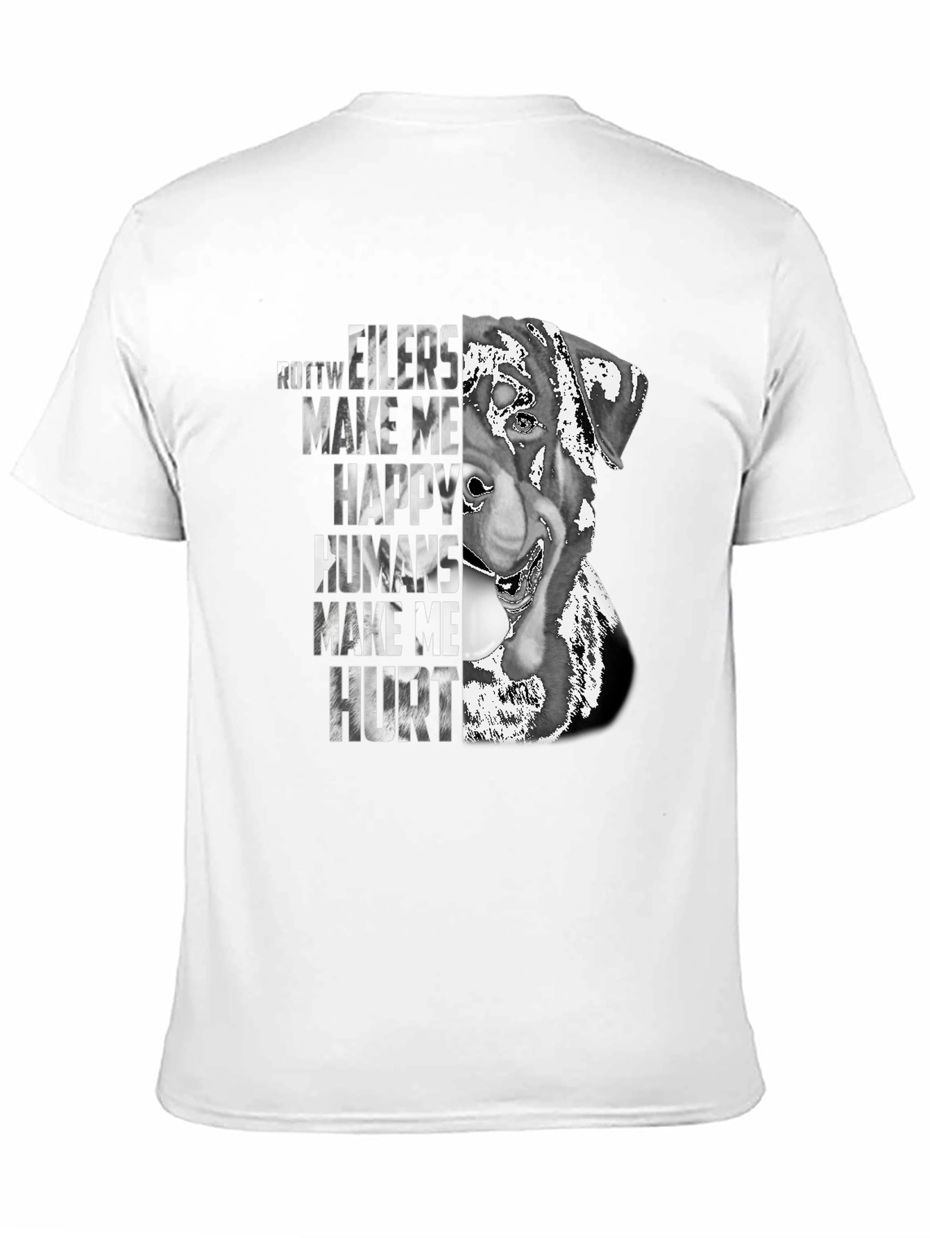 Rottweiler Make Me Happy Graphic T-Shirt