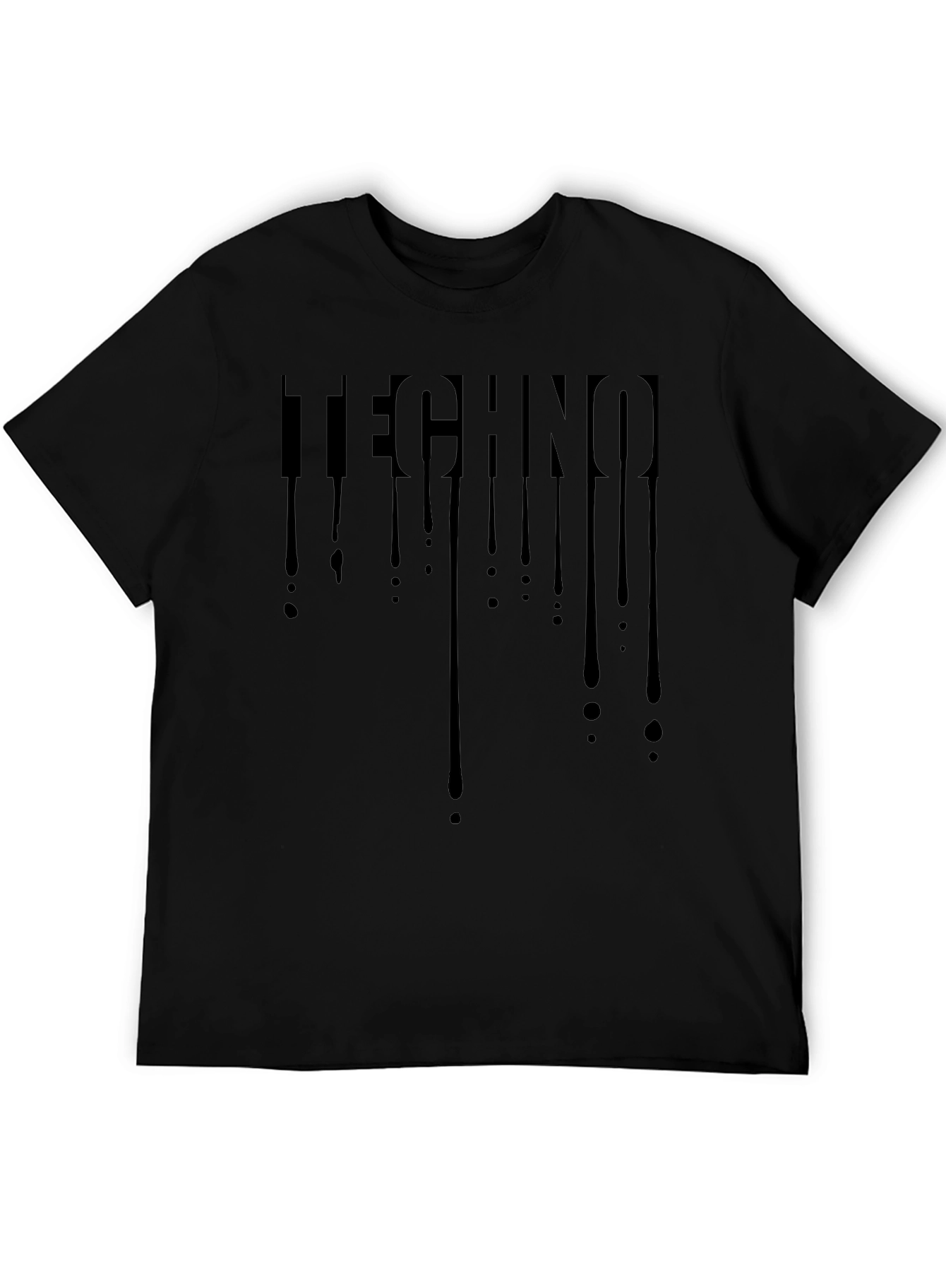 Techno Drip Tee - Black Graphic T-Shirt