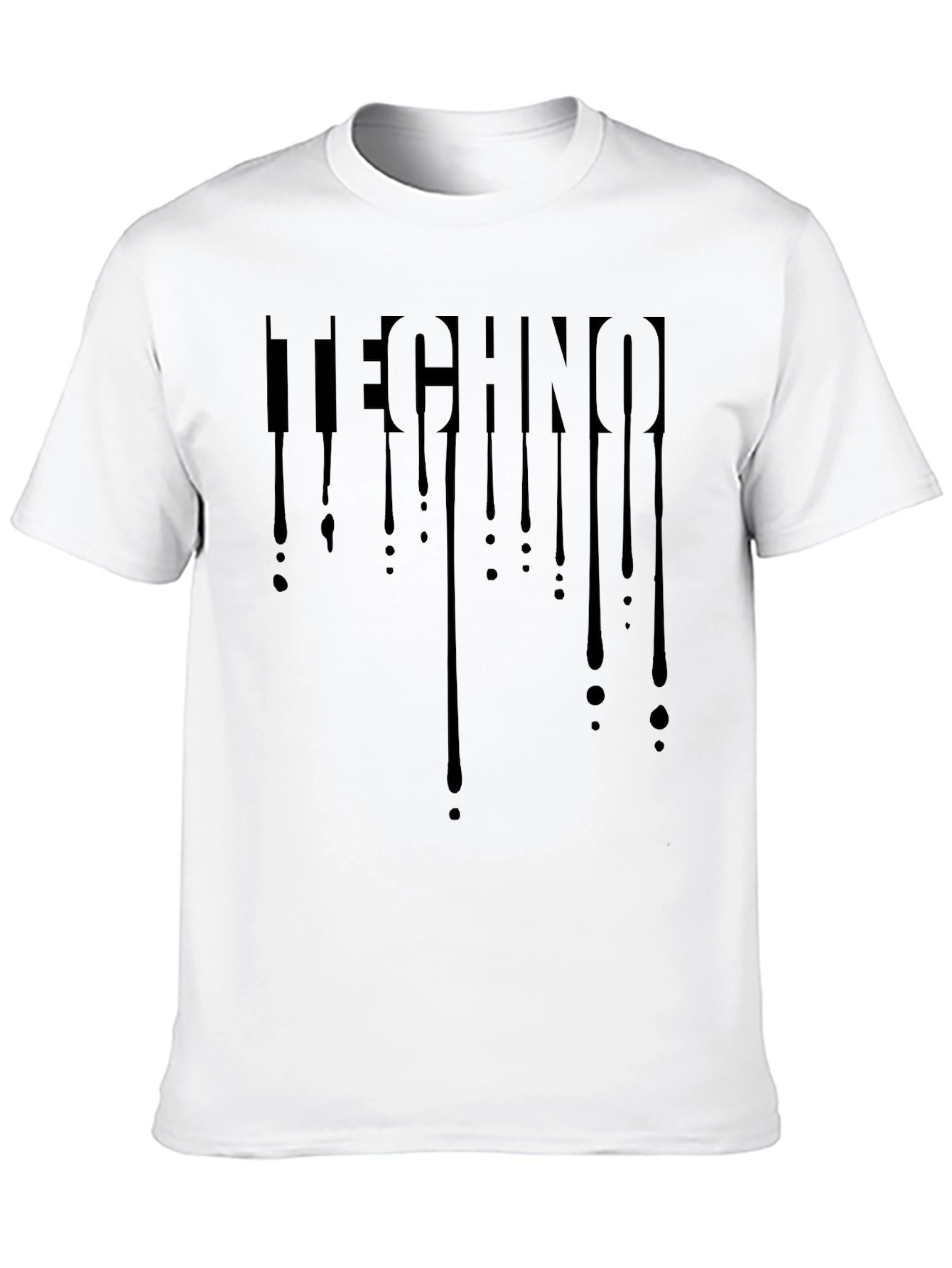 Techno Drip Tee - Black Graphic T-Shirt