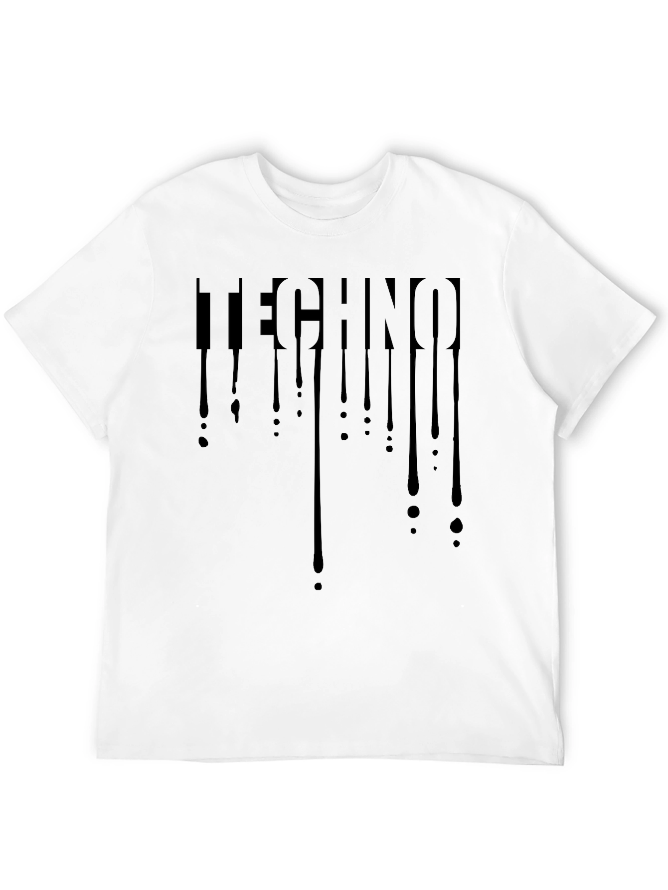 Techno Drip Tee - Black Graphic T-Shirt