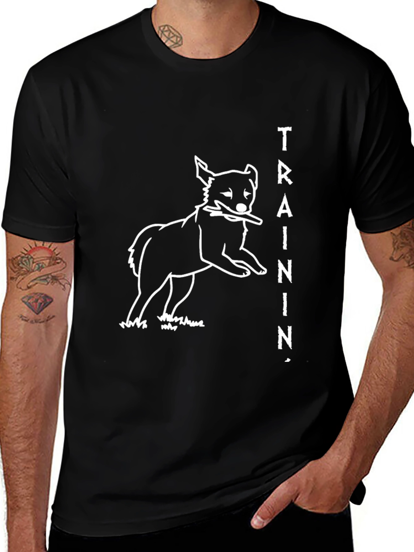Dog Training Black Graphic Tee