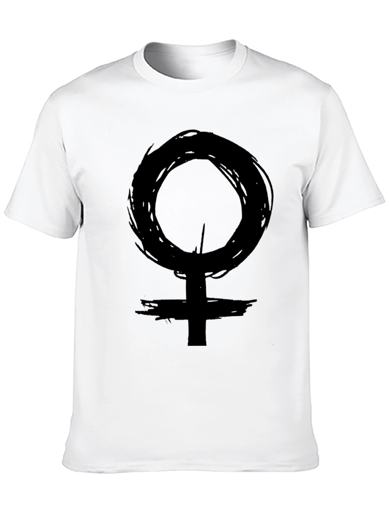 Grunge Venus Symbol T-Shirt - Black