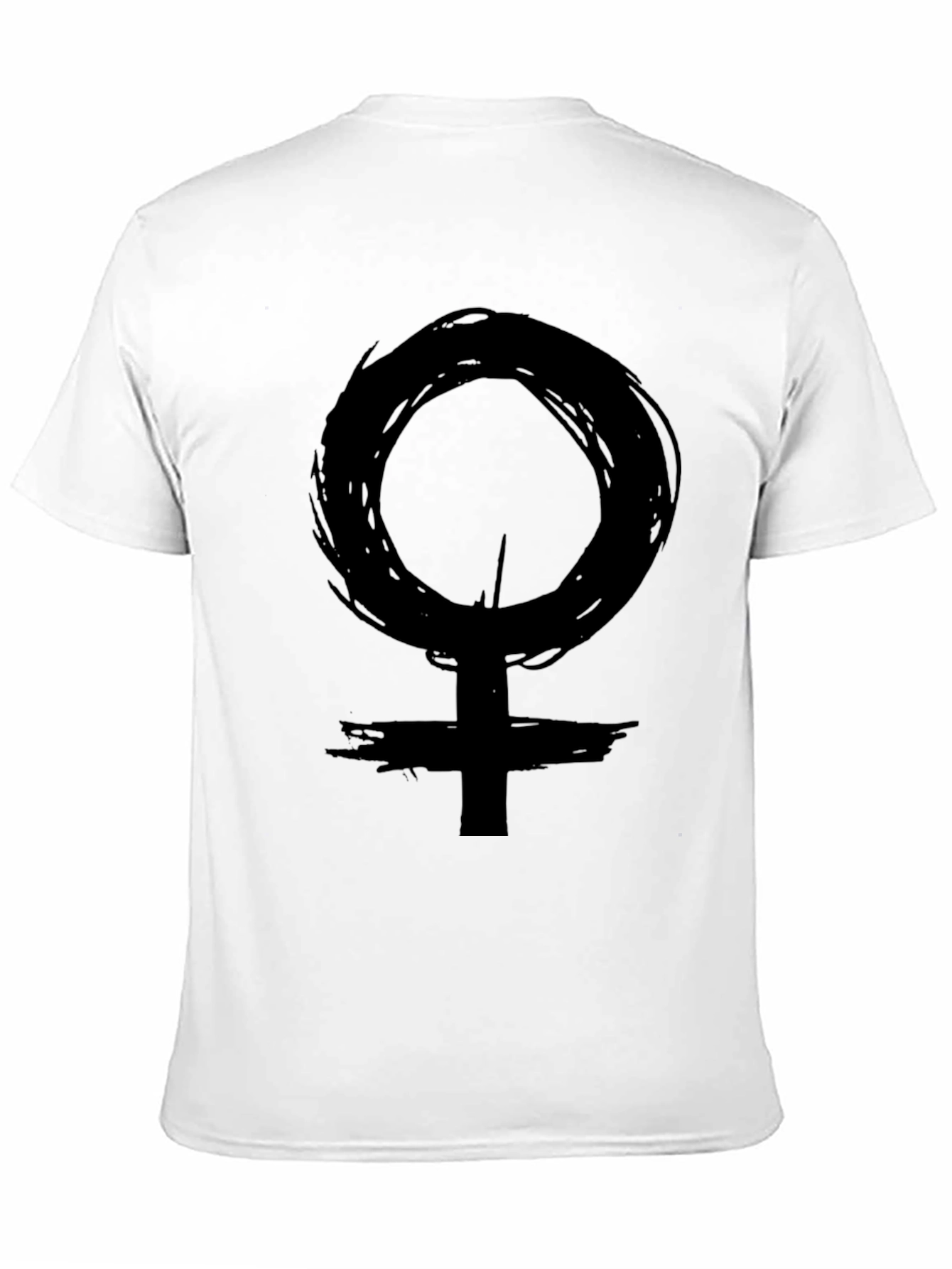 Grunge Venus Symbol T-Shirt - Black