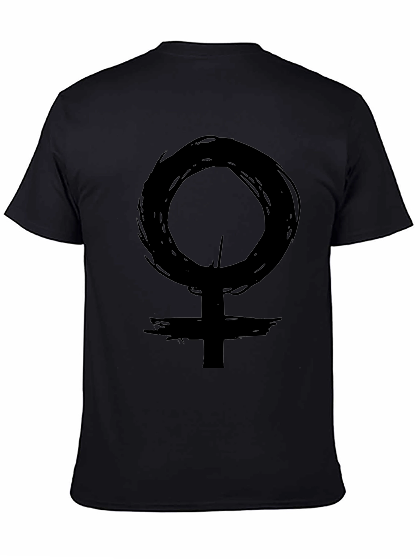Grunge Venus Symbol T-Shirt - Black