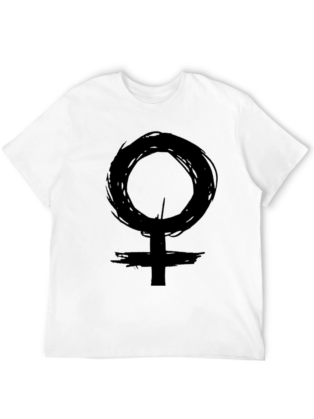 Grunge Venus Symbol T-Shirt - Black