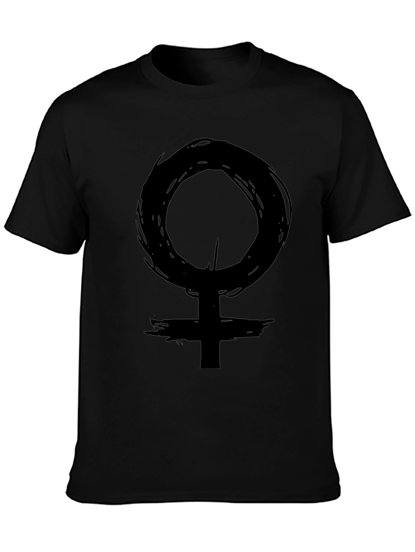 Grunge Venus Symbol T-Shirt - Black