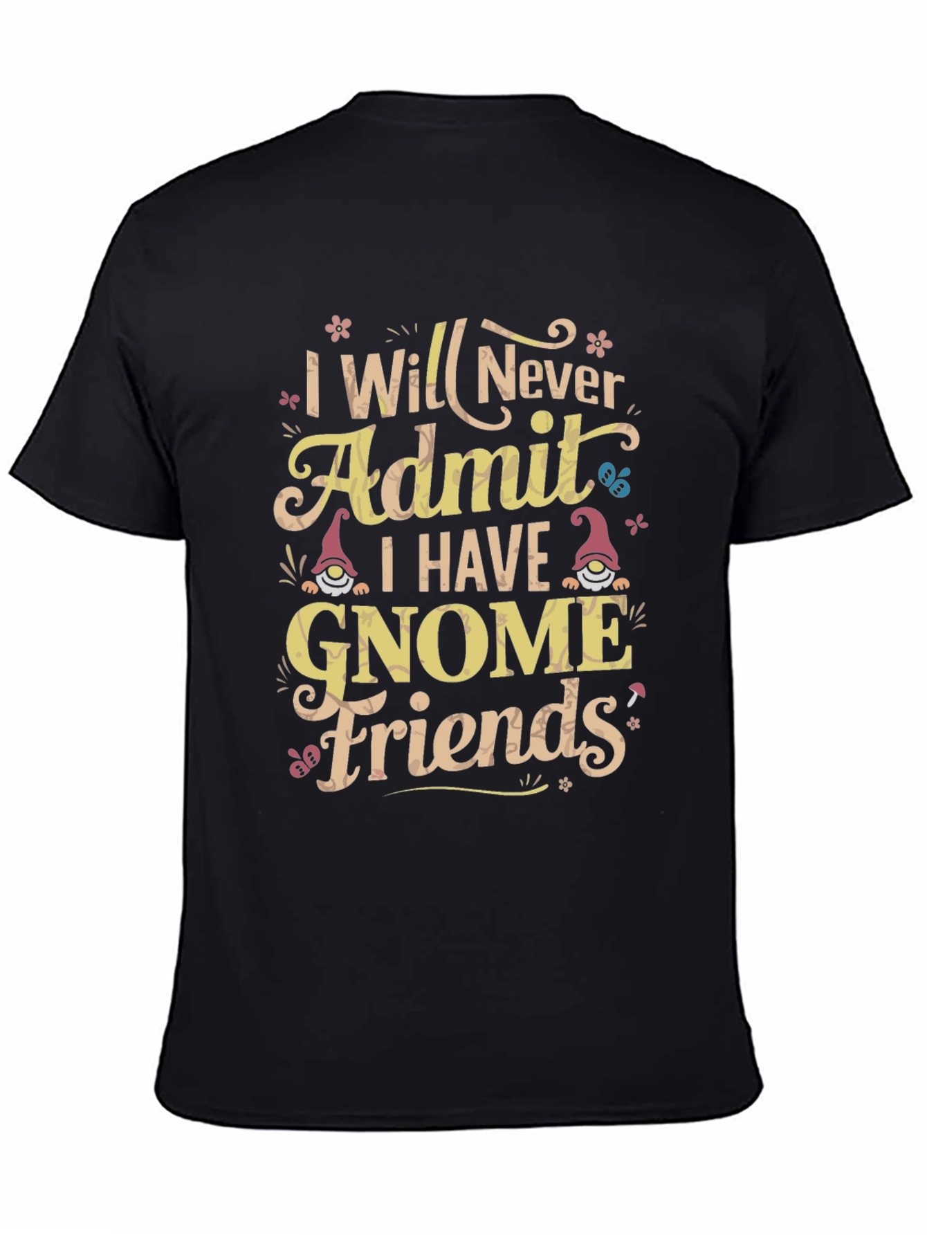 Funny Gnome Friends Graphic T-Shirt