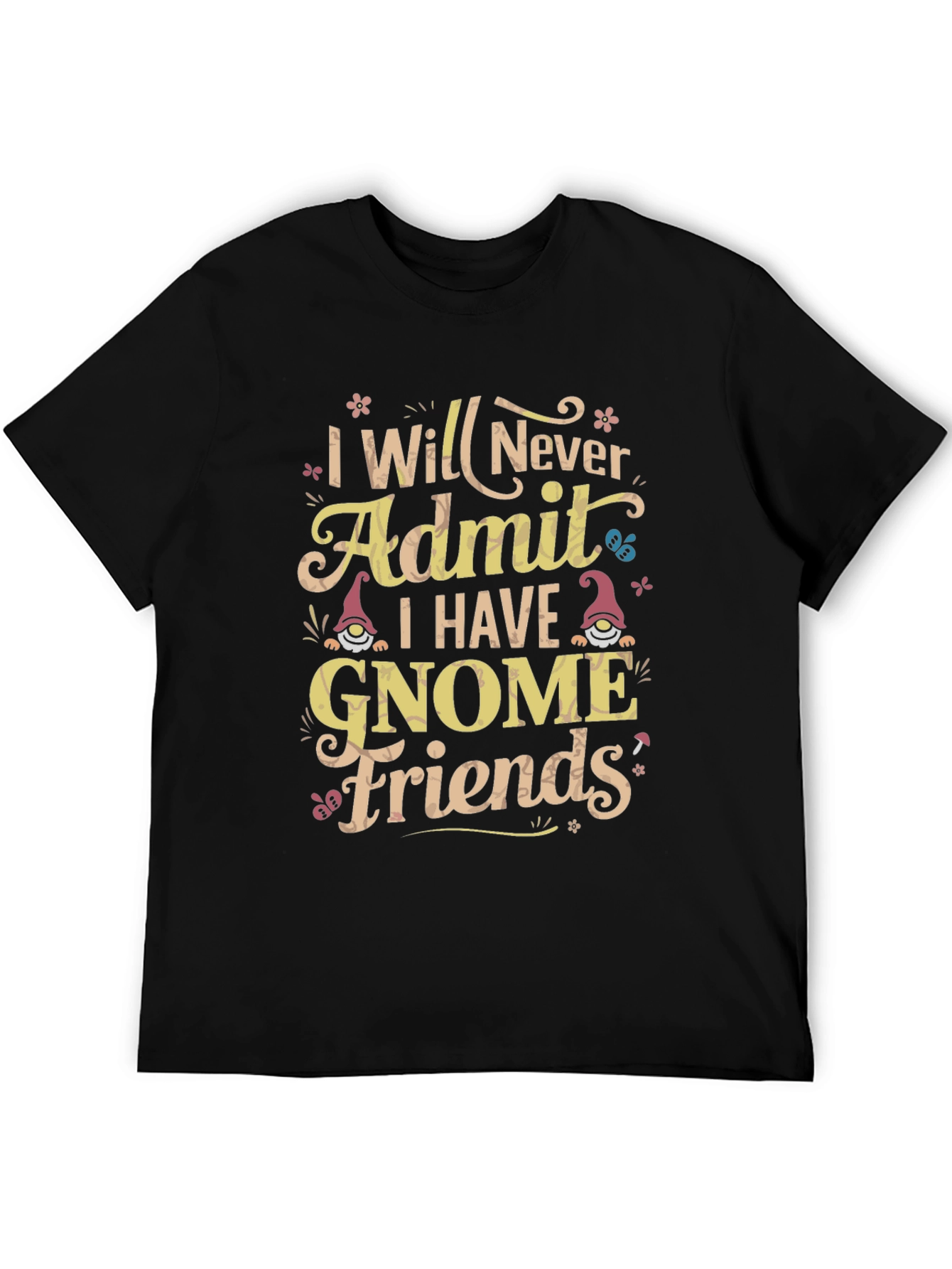 Funny Gnome Friends Graphic T-Shirt