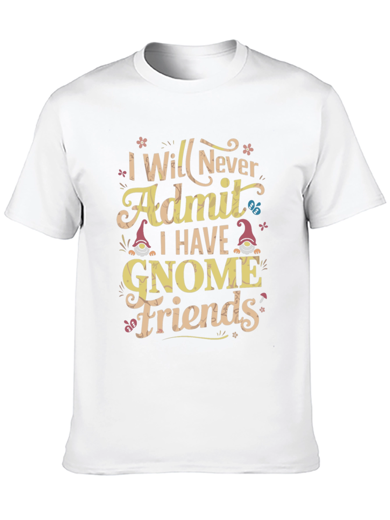 Funny Gnome Friends Graphic T-Shirt