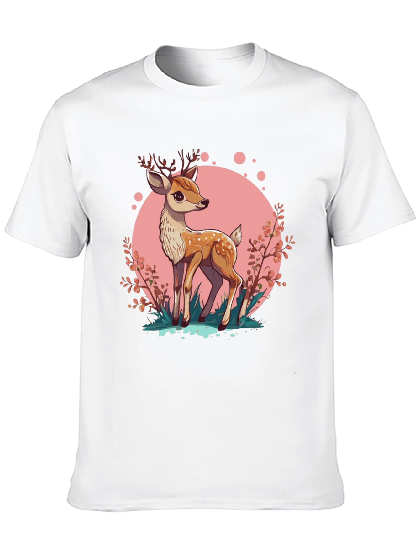Cute Deer Graphic Tee - Stylish Mens Black T-Shirt