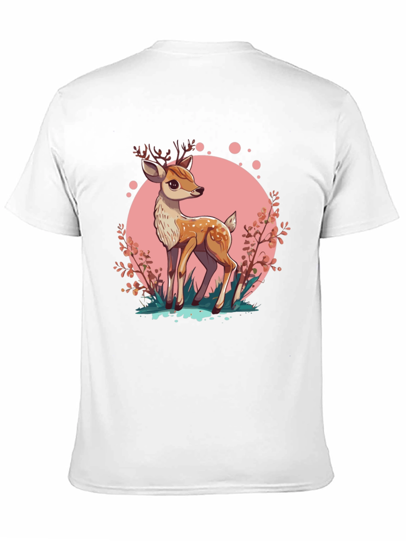Cute Deer Graphic Tee - Stylish Mens Black T-Shirt