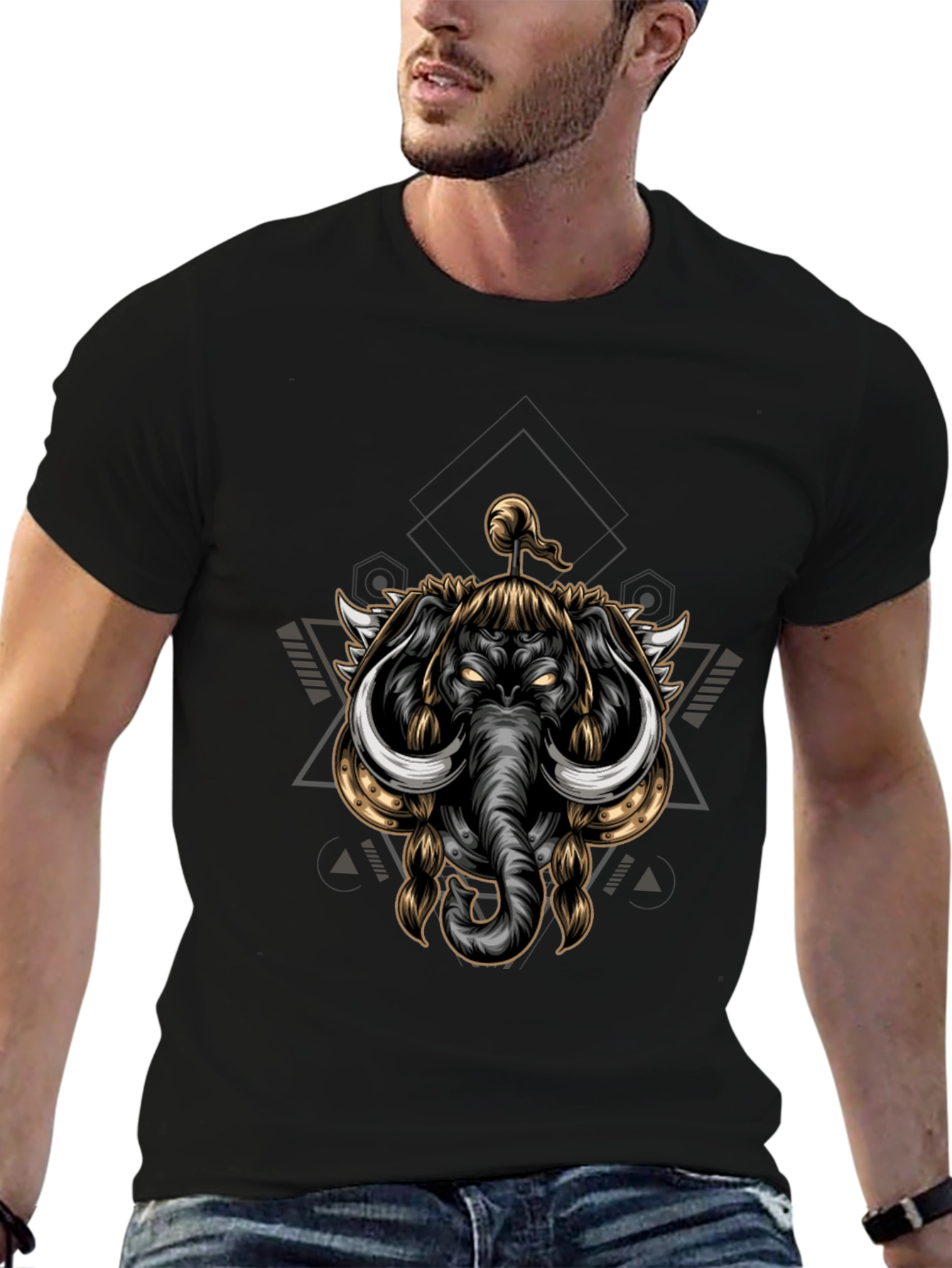 Elephant Warrior Graphic T-Shirt