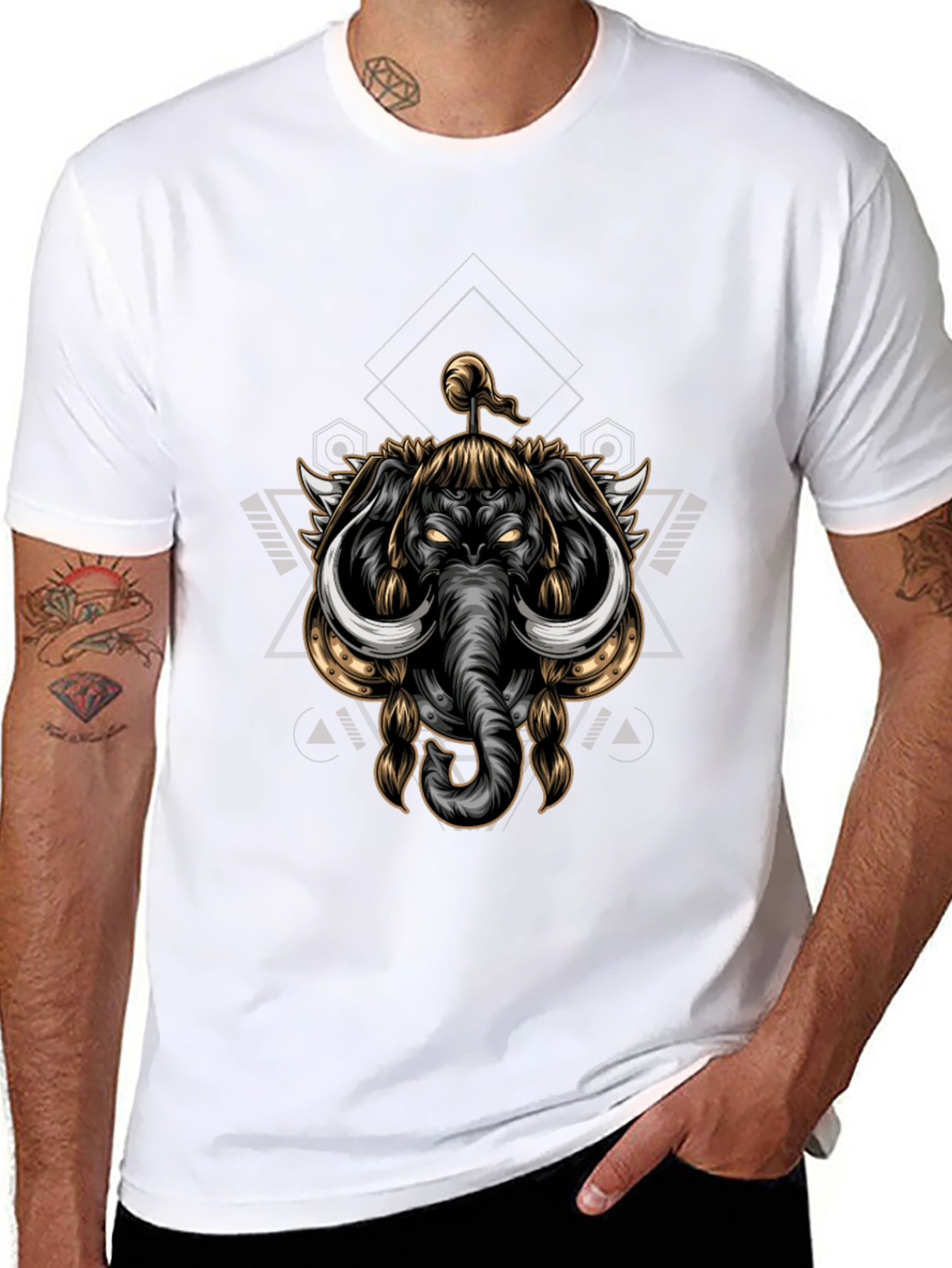 Elephant Warrior Graphic T-Shirt
