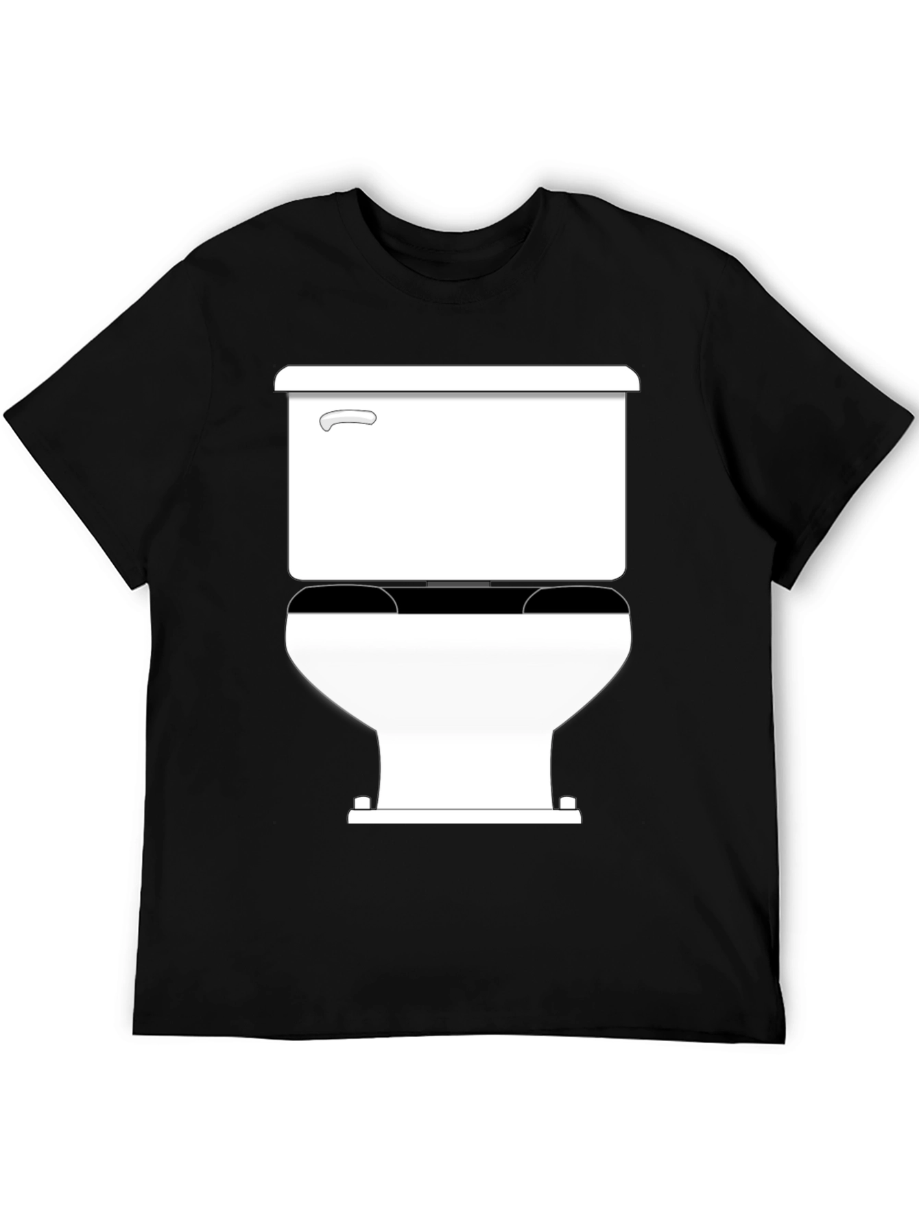 Toilet Humor Tee: Clean Black Cotton T-Shirt