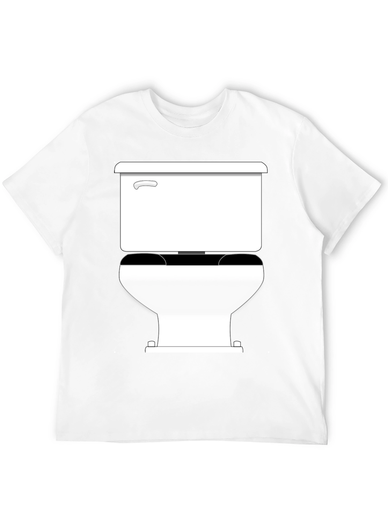 Toilet Humor Tee: Clean Black Cotton T-Shirt