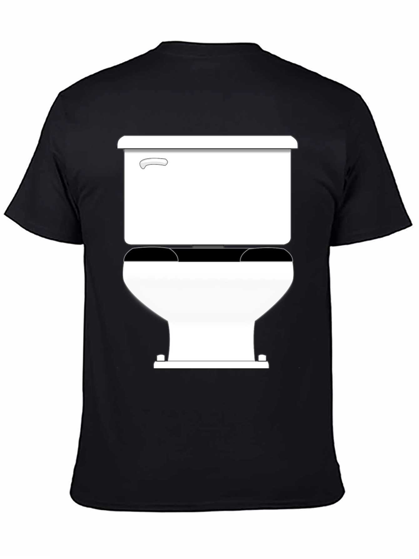 Toilet Humor Tee: Clean Black Cotton T-Shirt