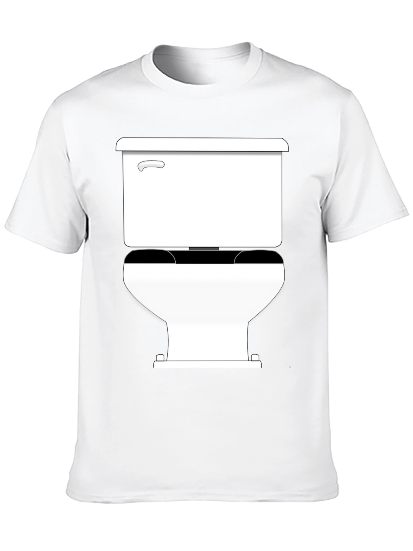 Toilet Humor Tee: Clean Black Cotton T-Shirt