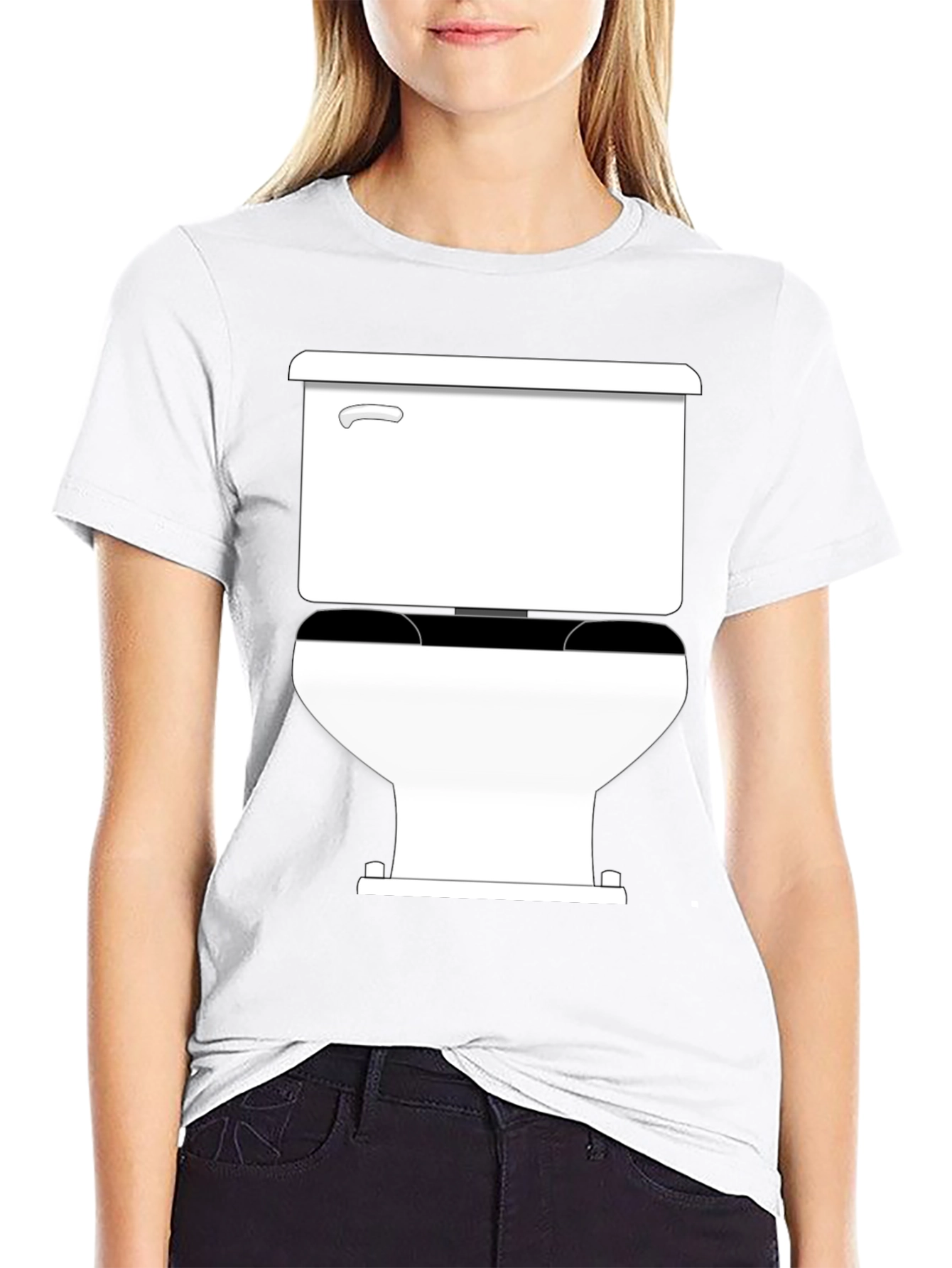 Toilet Humor Tee: Clean Black Cotton T-Shirt