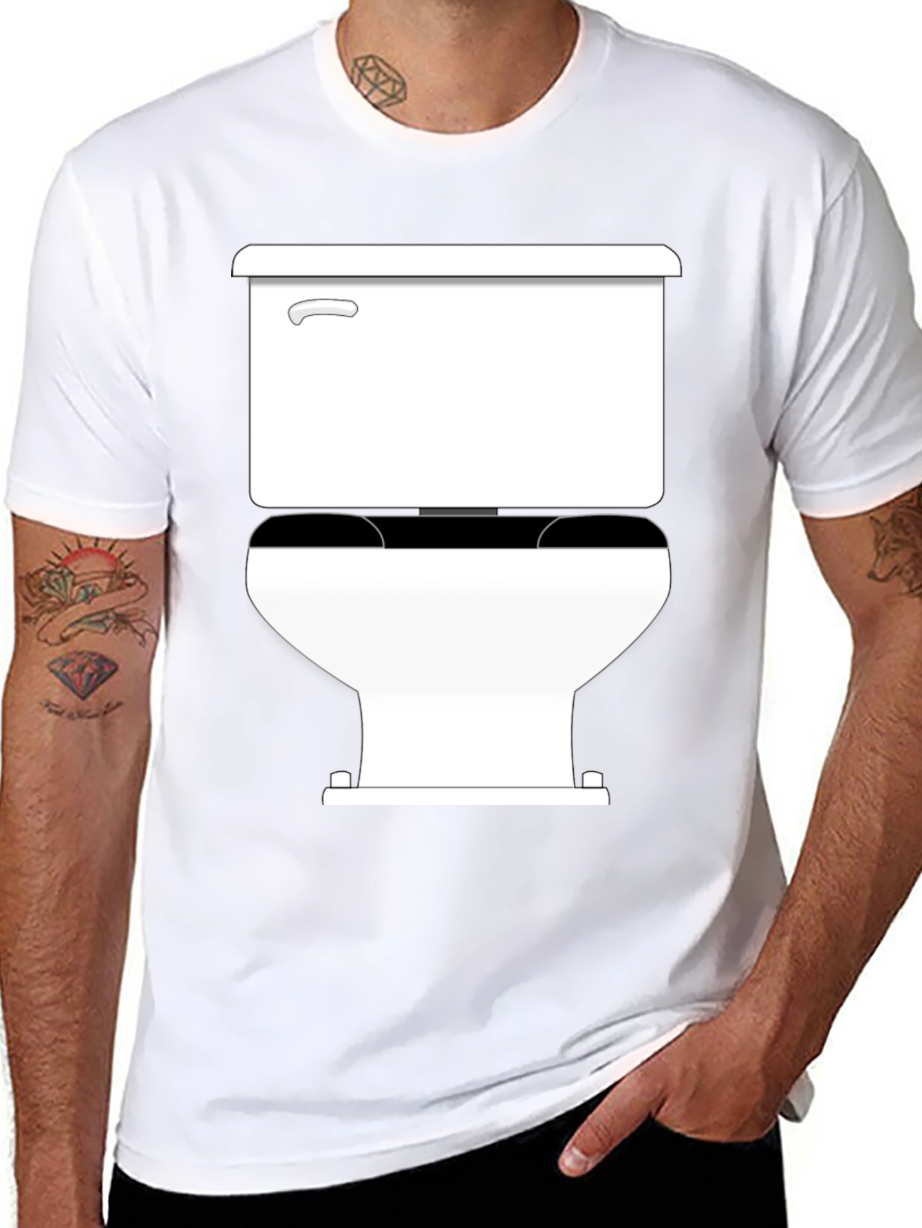 Toilet Humor Tee: Clean Black Cotton T-Shirt