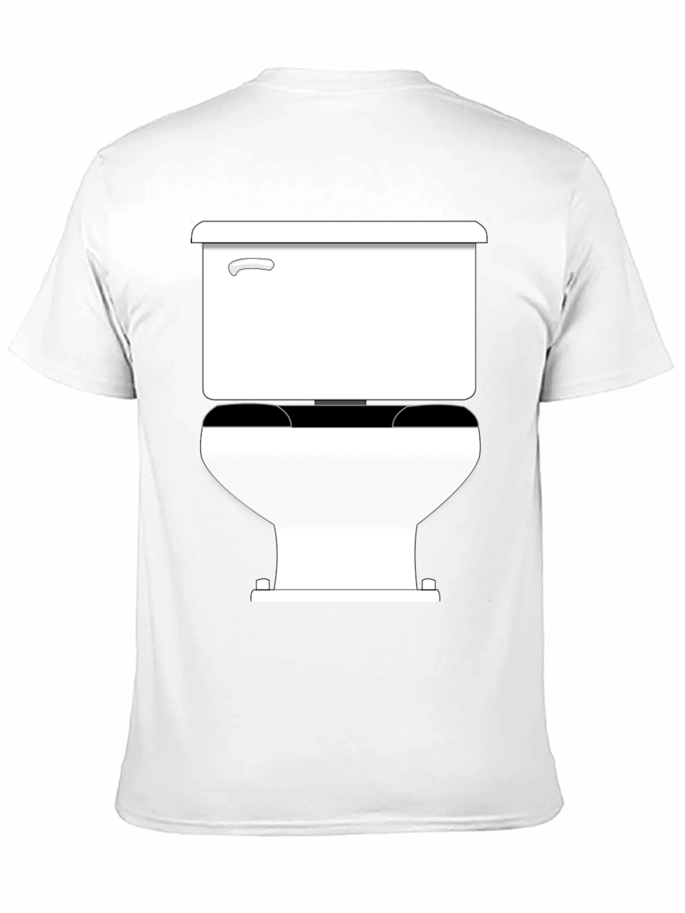 Toilet Humor Tee: Clean Black Cotton T-Shirt