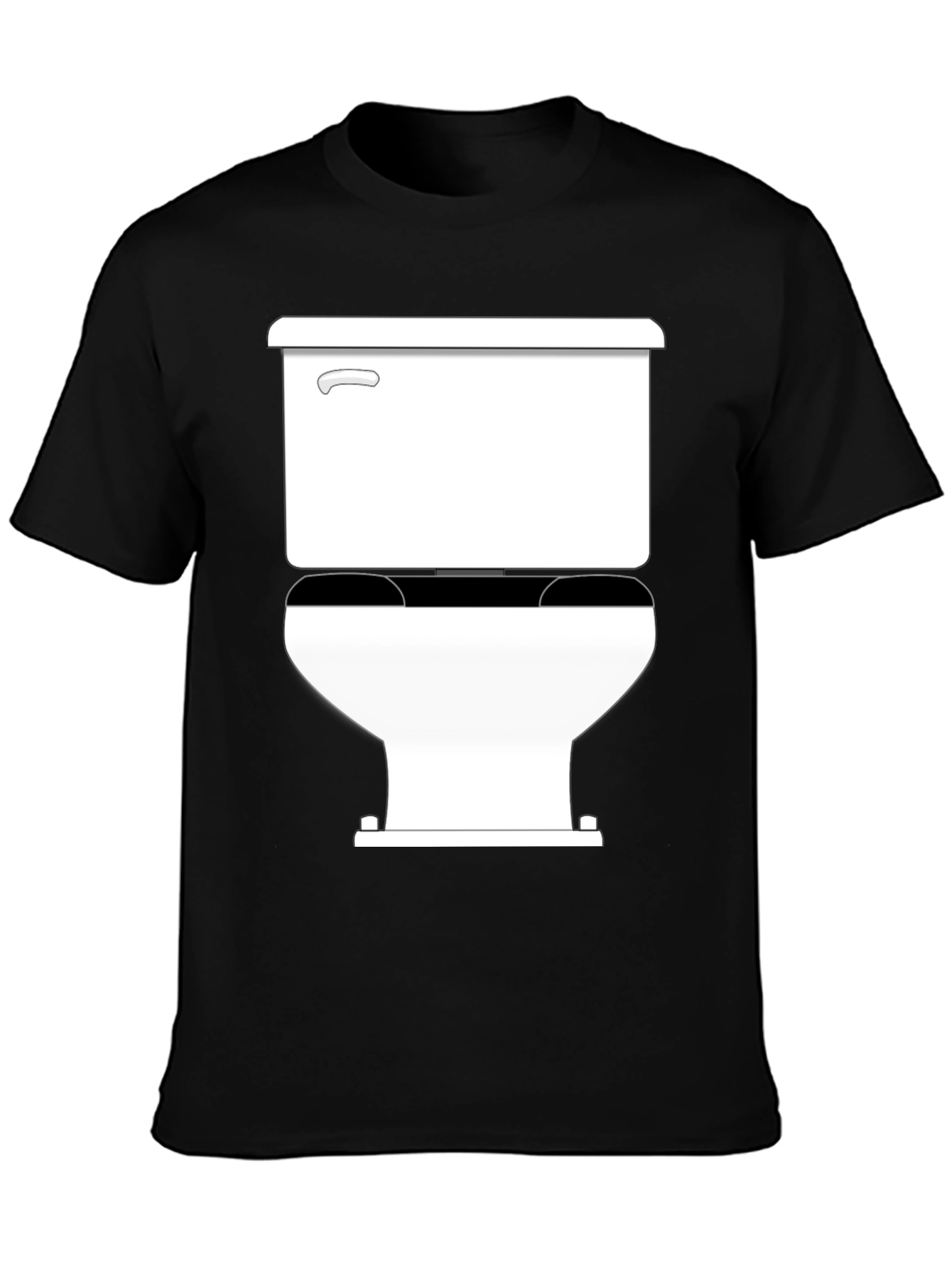 Toilet Humor Tee: Clean Black Cotton T-Shirt