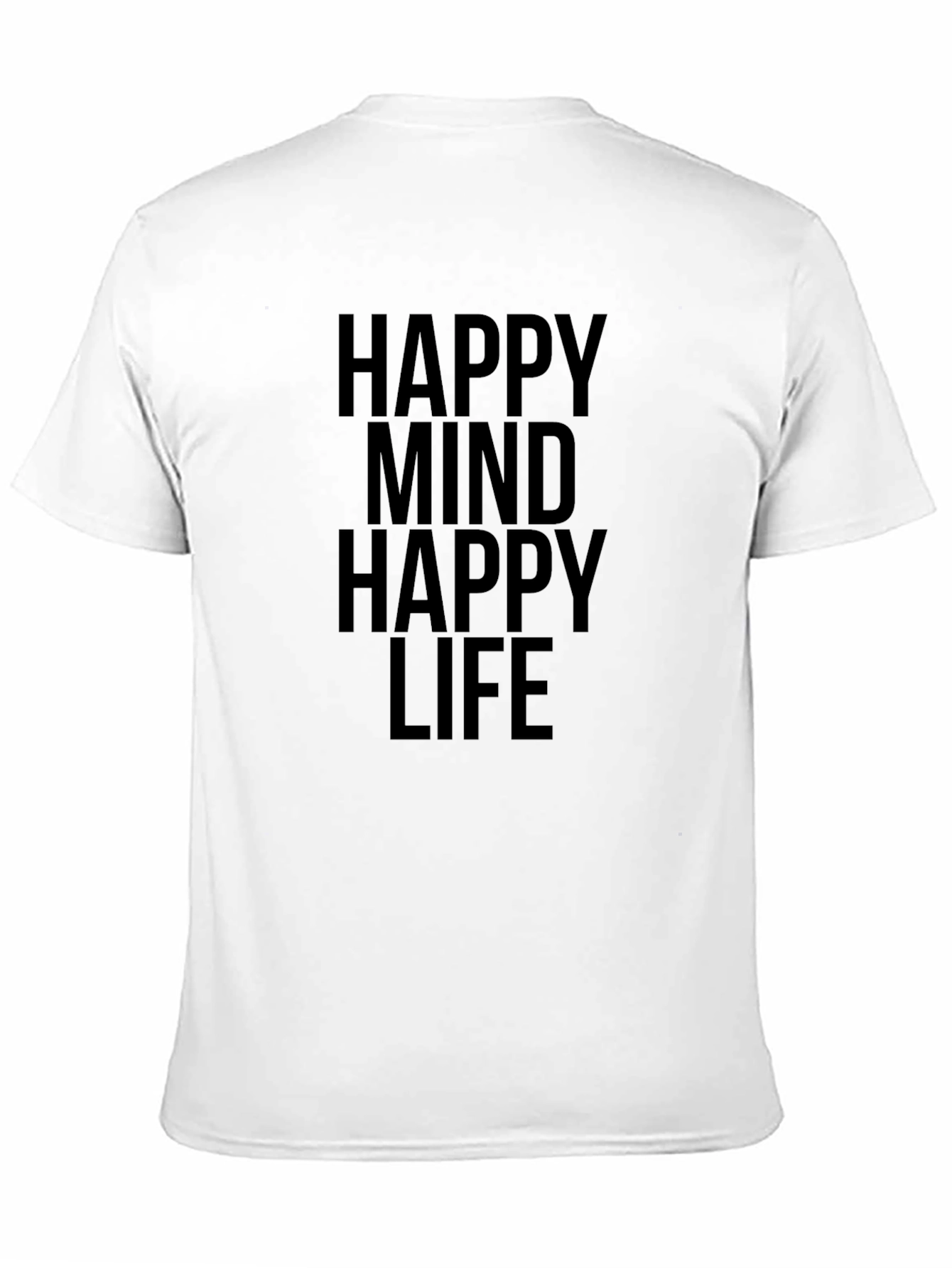 Happy Mind Happy Life Graphic Tee - Black