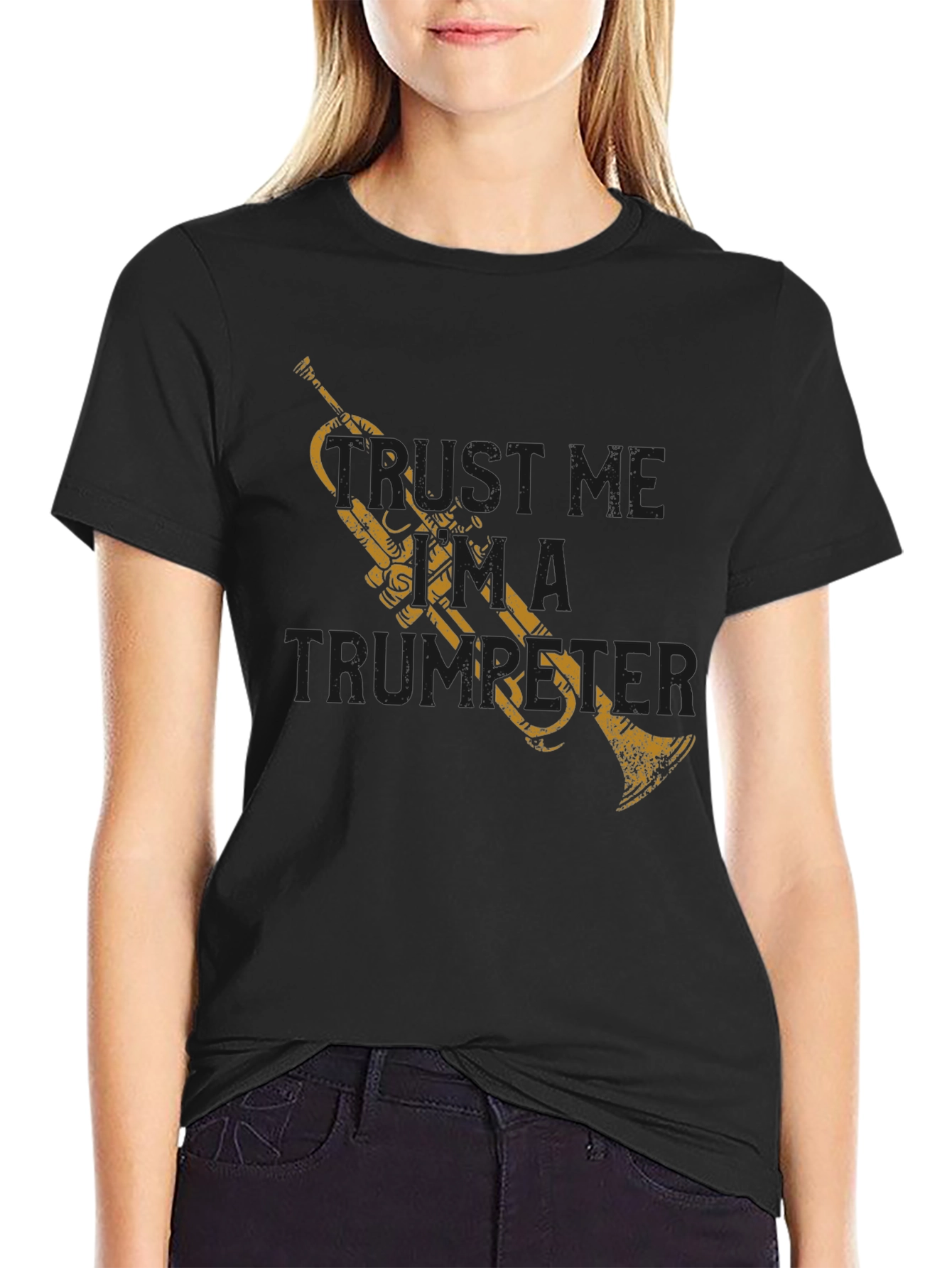 Trust Me Im A Trumpeter Black T-Shirt
