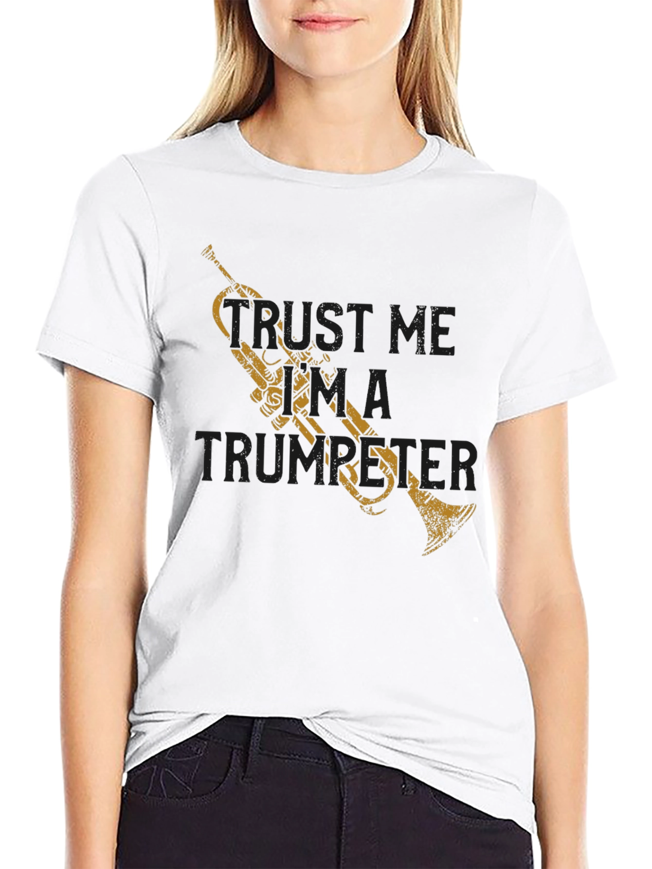 Trust Me Im A Trumpeter Black T-Shirt