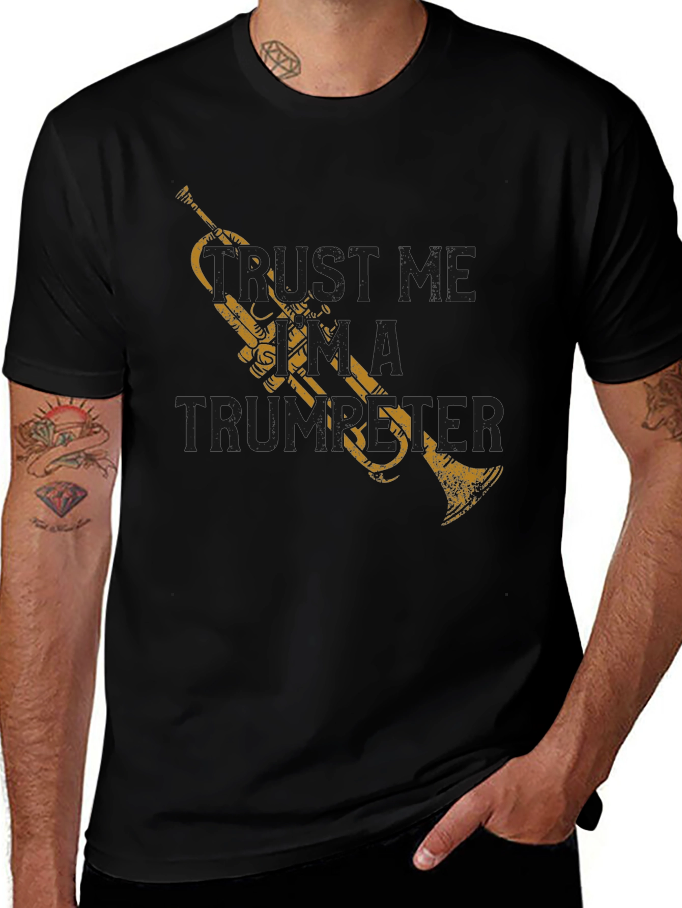 Trust Me Im A Trumpeter Black T-Shirt