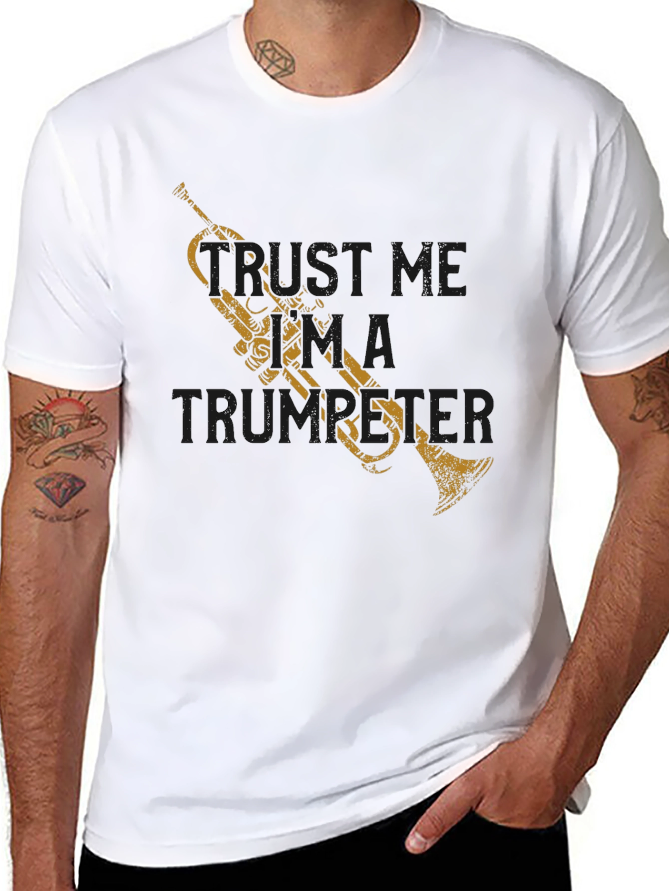 Trust Me Im A Trumpeter Black T-Shirt