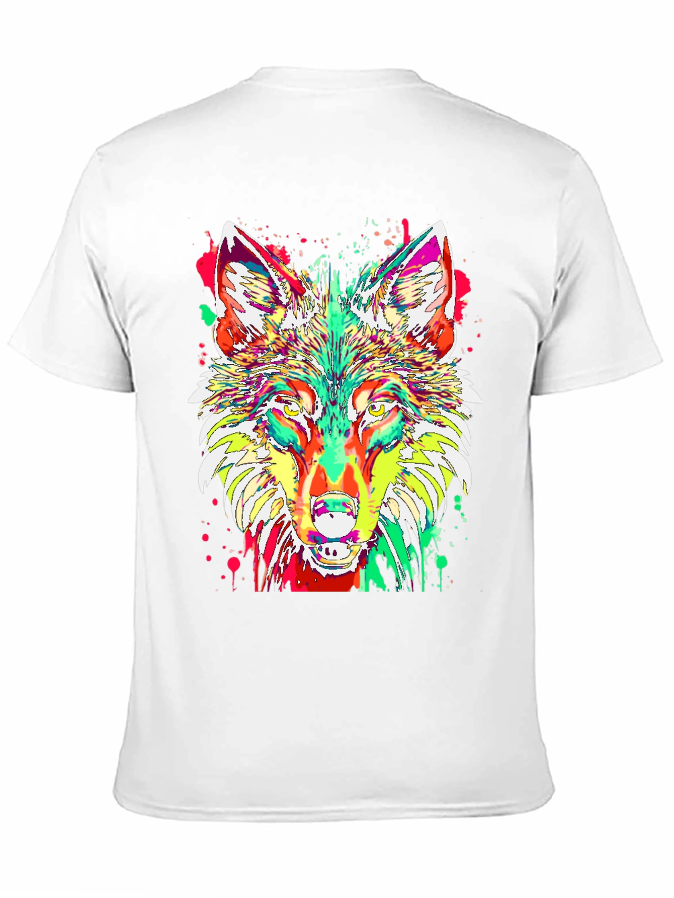 Psychedelic Wolf Graphic T-Shirt - Modern Art Design